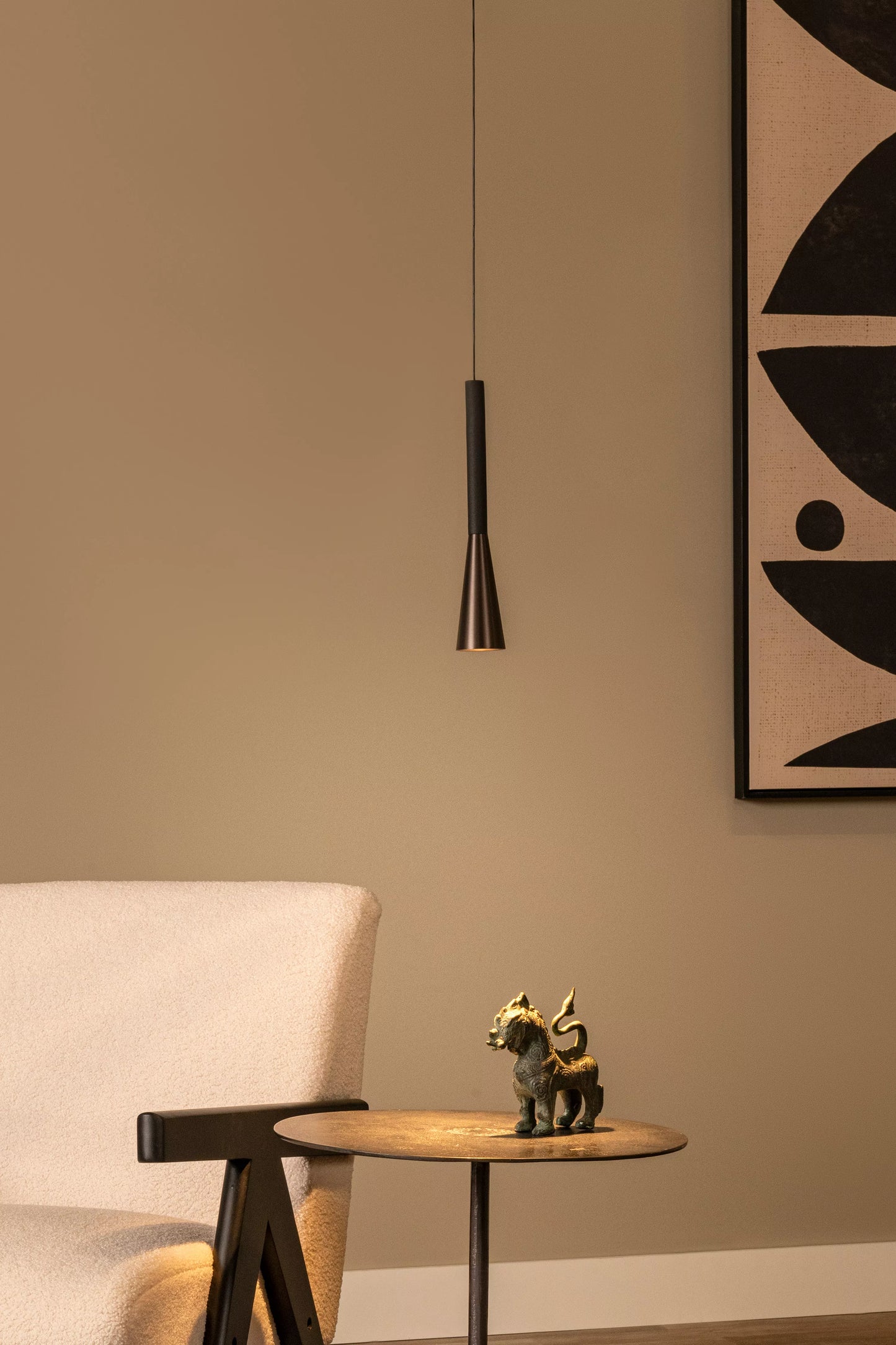 Lucide JOAKIM - Pendant light - Ø 7,7 cm - LED Dim. - CCT - 1x7W 2700K/4000K - With replaceable LED module - Coffee | Premium