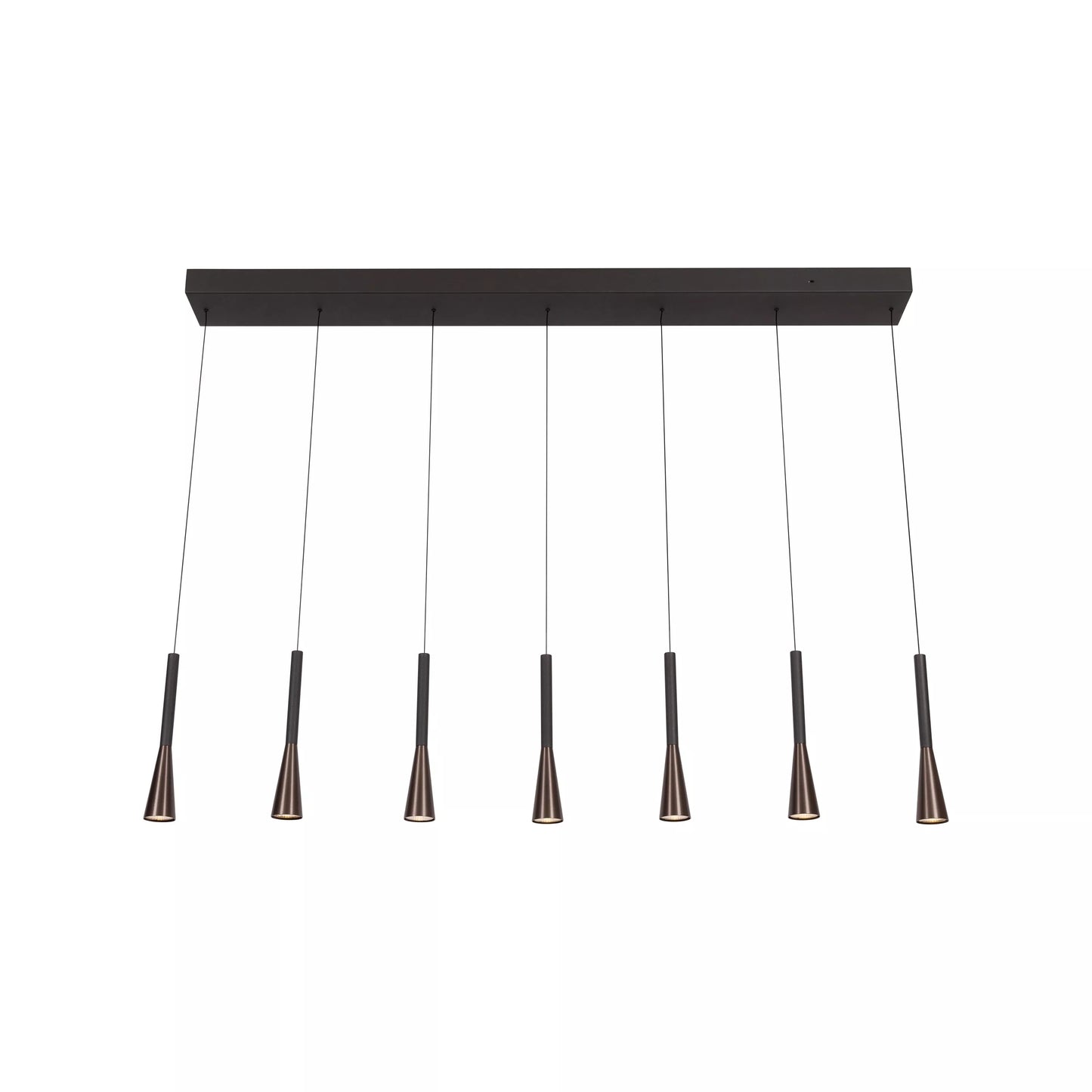 Lucide JOAKIM - Pendant light - LED Dim. - CCT - 7x6,2W 2700K/4000K - With replaceable LED module - Coffee | Premium