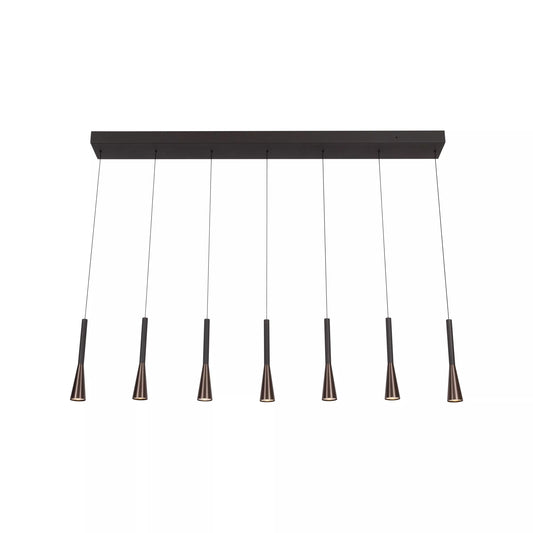 Lucide JOAKIM - Pendant light - LED Dim. - CCT - 7x6,2W 2700K/4000K - With replaceable LED module - Coffee | Premium