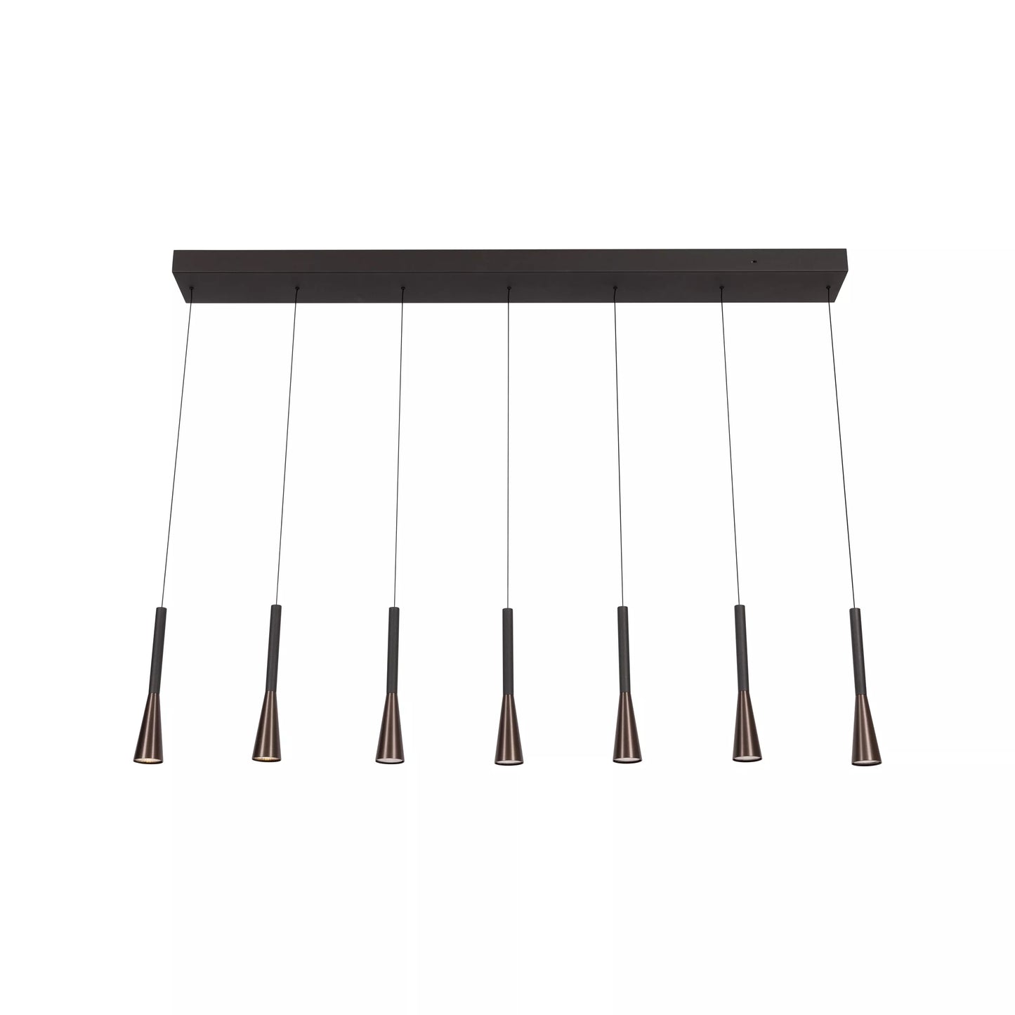 Lucide JOAKIM - Pendant light - LED Dim. - CCT - 7x6,2W 2700K/4000K - With replaceable LED module - Coffee | Premium