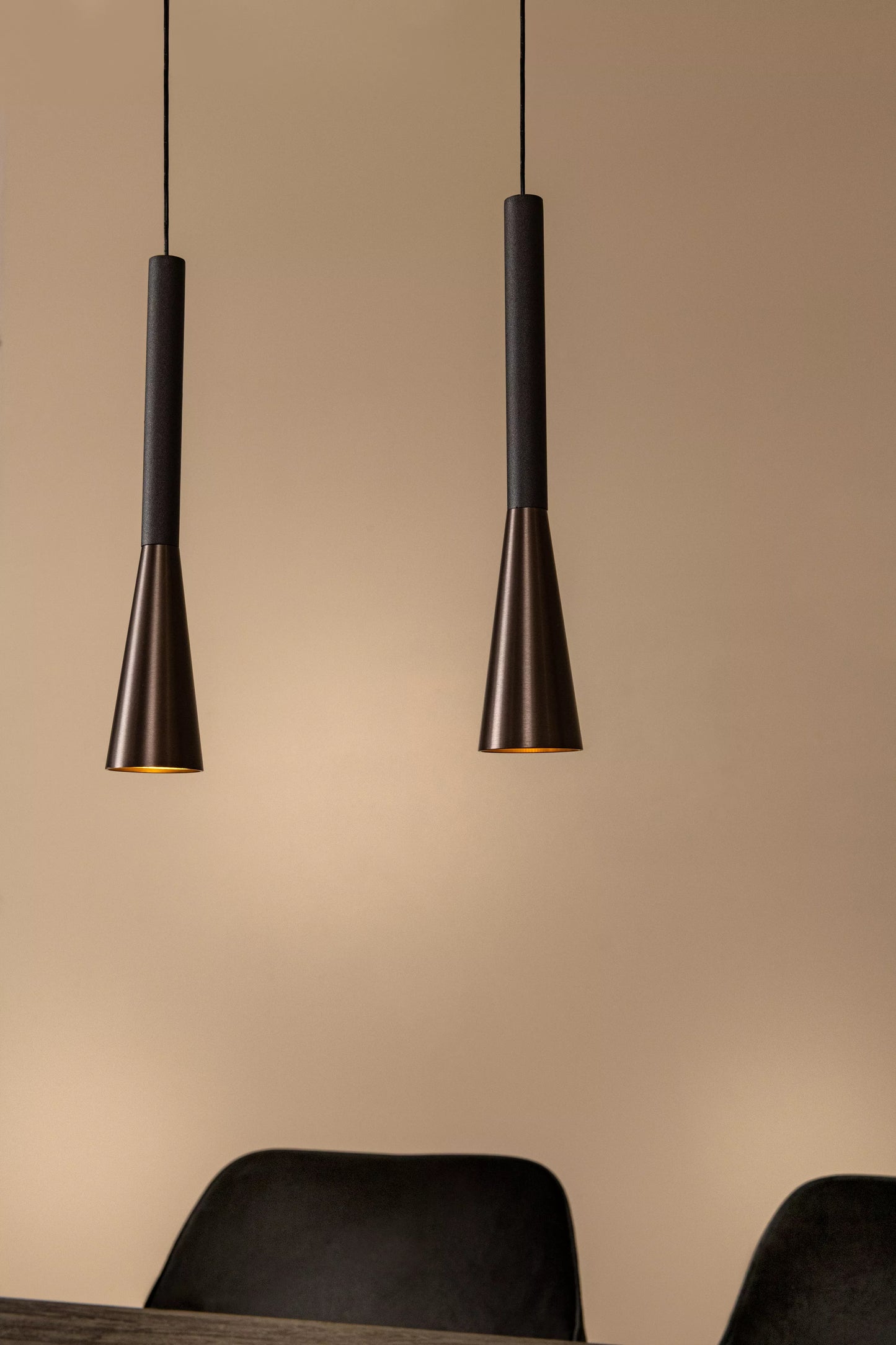 Lucide JOAKIM - Pendant light - LED Dim. - CCT - 7x6,2W 2700K/4000K - With replaceable LED module - Coffee | Premium