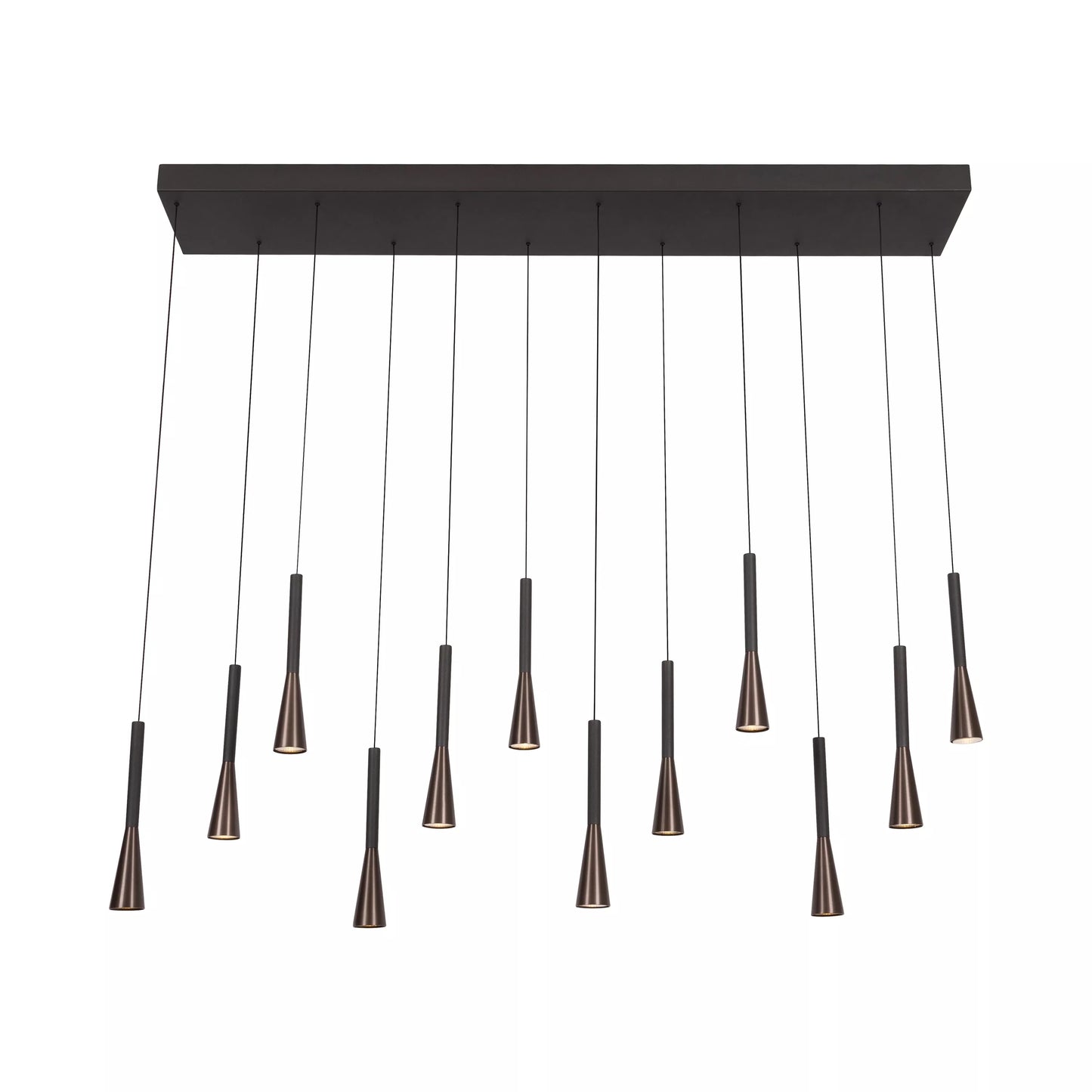 Lucide JOAKIM - Pendant light - LED Dim. - CCT - 12x7W 2700K/4000K - With replaceable LED module - Coffee | Premium