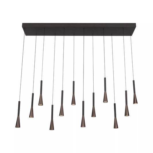 Lucide JOAKIM - Pendant light - LED Dim. - CCT - 12x7W 2700K/4000K - With replaceable LED module - Coffee | Premium