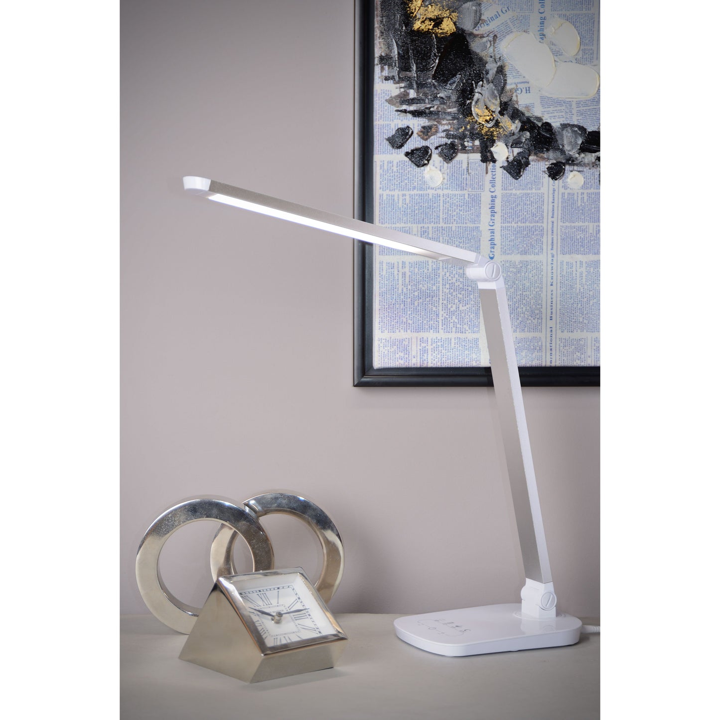 Lucide VARIO LED - Desk lamp - LED Dim to warm - 1x8W 2700K/6500K - White