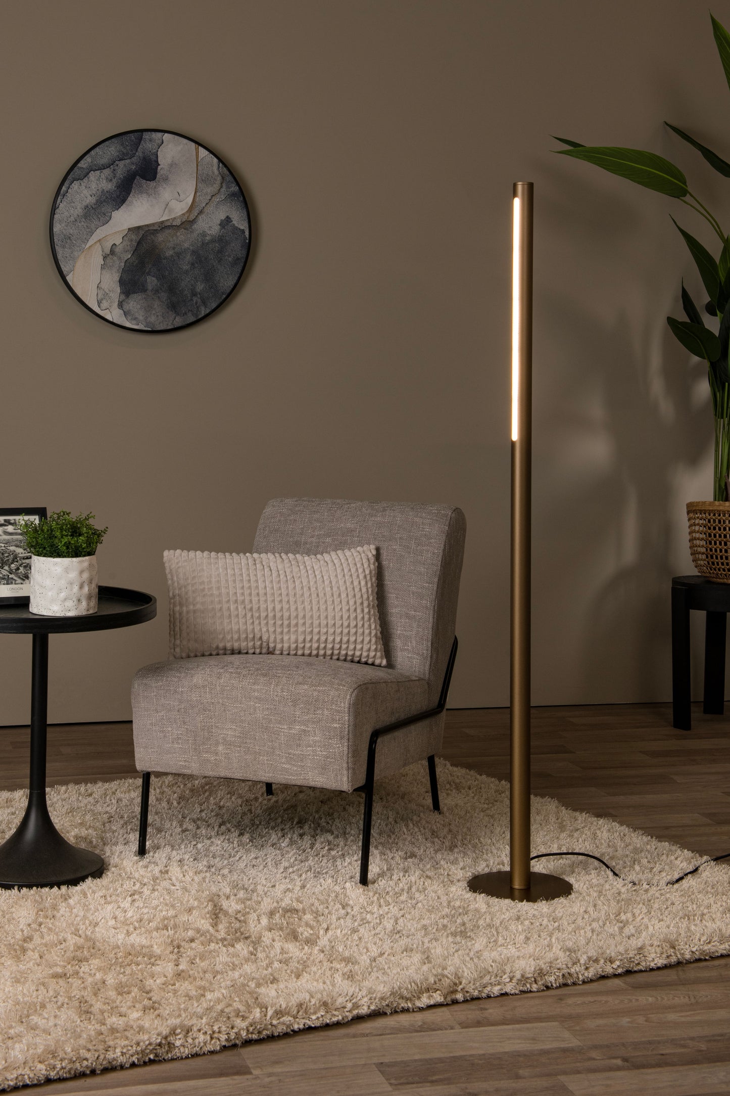 Lucide GRIFFITH - Floor lamp - Ø 21 cm - LED Dim. - 1x18W 2700K/4000K - Bronze