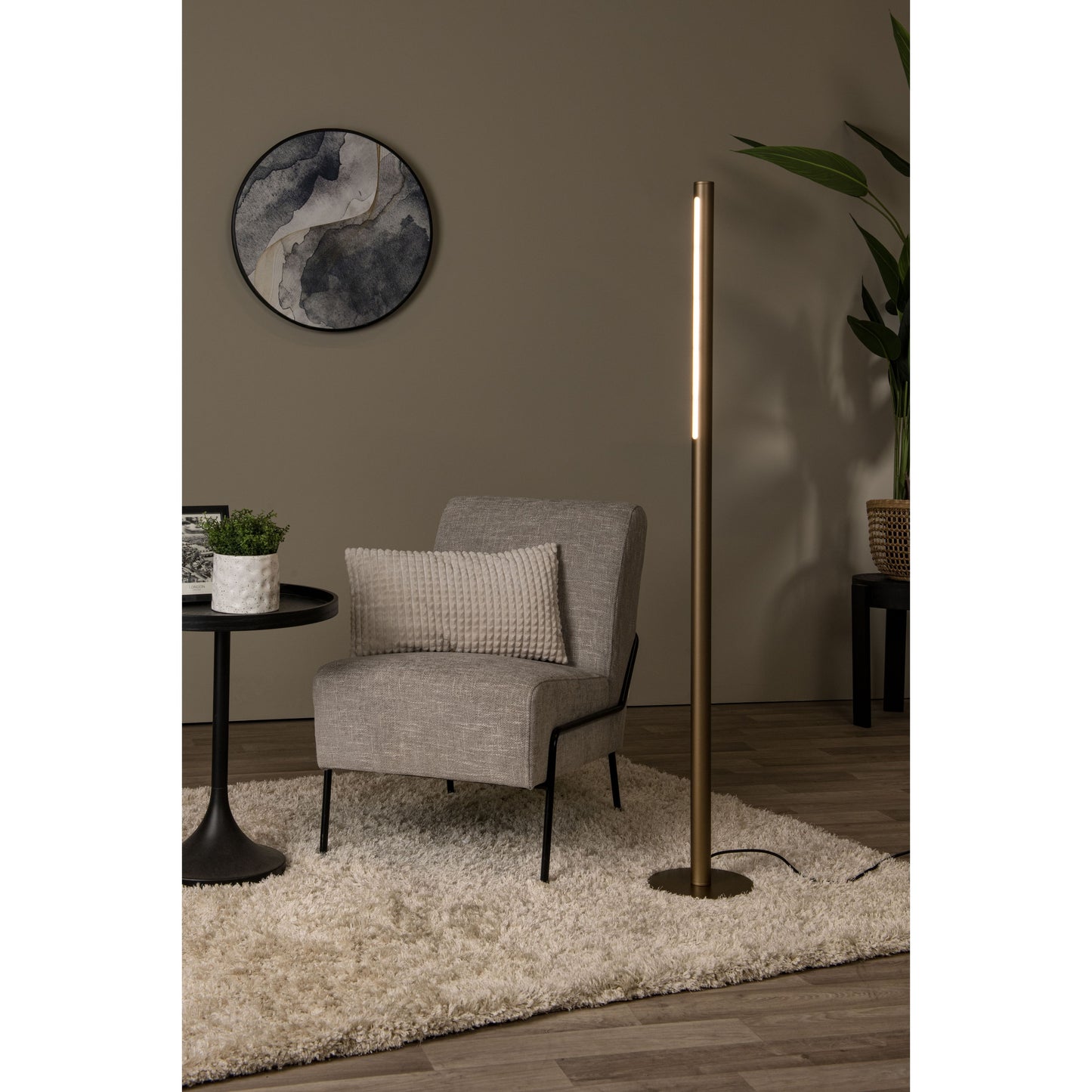 Lucide GRIFFITH - Floor lamp - Ø 21 cm - LED Dim. - 1x18W 2700K/4000K - Bronze