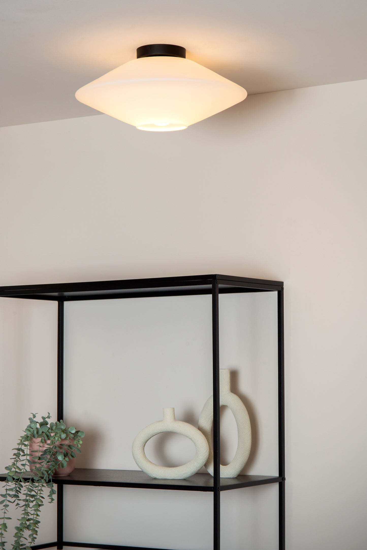 Lucide TREVOR - Flush ceiling light - Ø 42 cm - 1xE27 - Opal