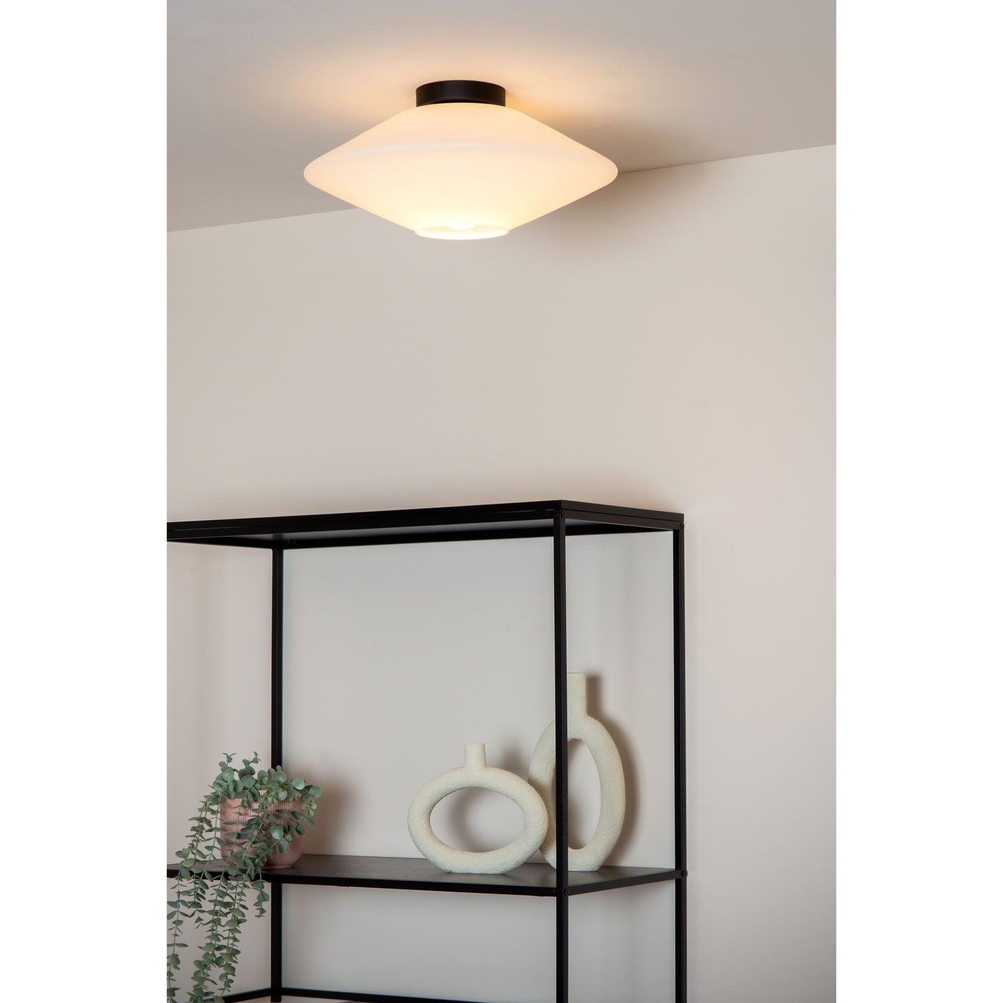 Lucide TREVOR - Flush ceiling light - Ø 42 cm - 1xE27 - Opal