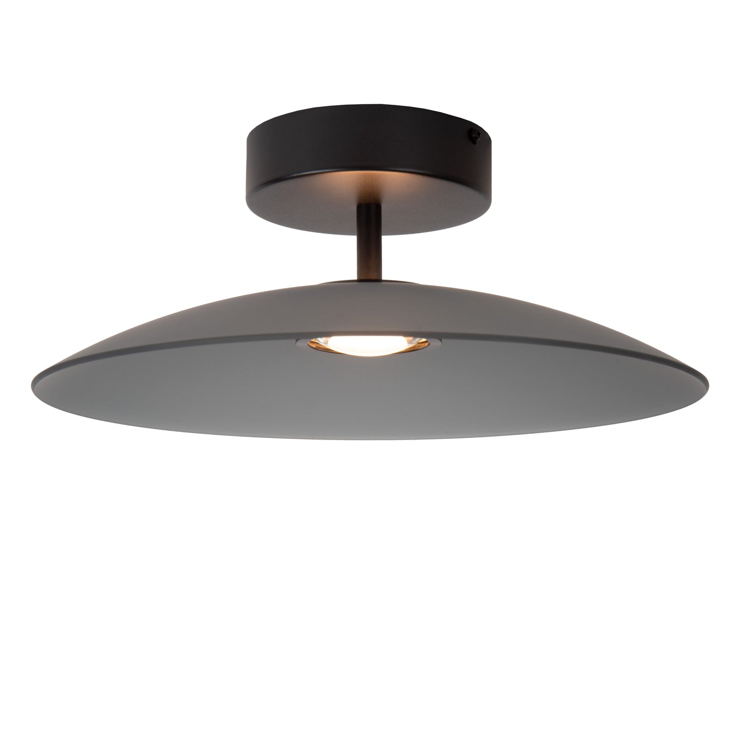 Lucide MENGA - Flush ceiling light - Ø 40 cm - LED Dim. - 1x12W 2700K - Smoke Grey