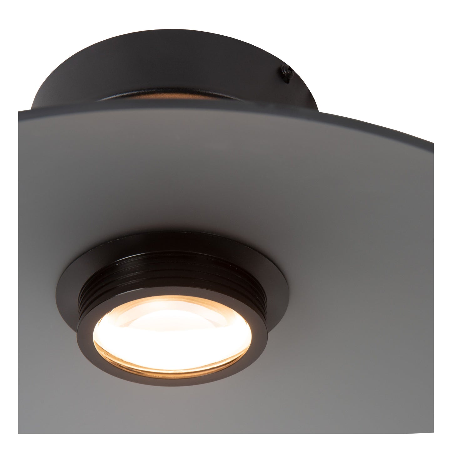 Lucide MENGA - Flush ceiling light - Ø 40 cm - LED Dim. - 1x12W 2700K - Smoke Grey