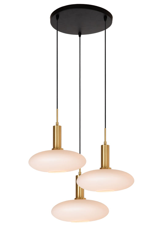 Lucide SINGALA - Pendant light - 3x E27 - Matt Gold / Brass