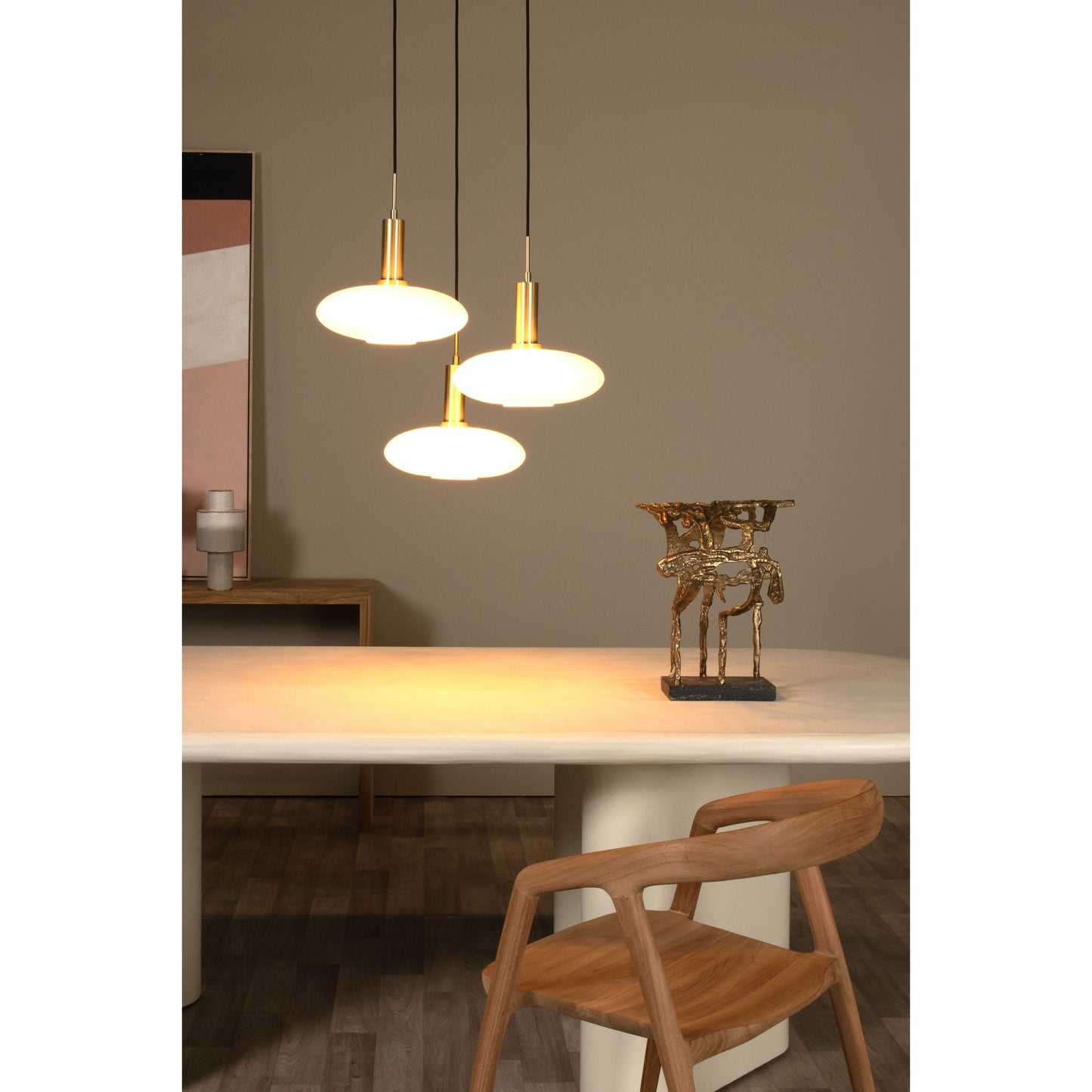 Lucide SINGALA - Pendant light - 3x E27 - Matt Gold / Brass