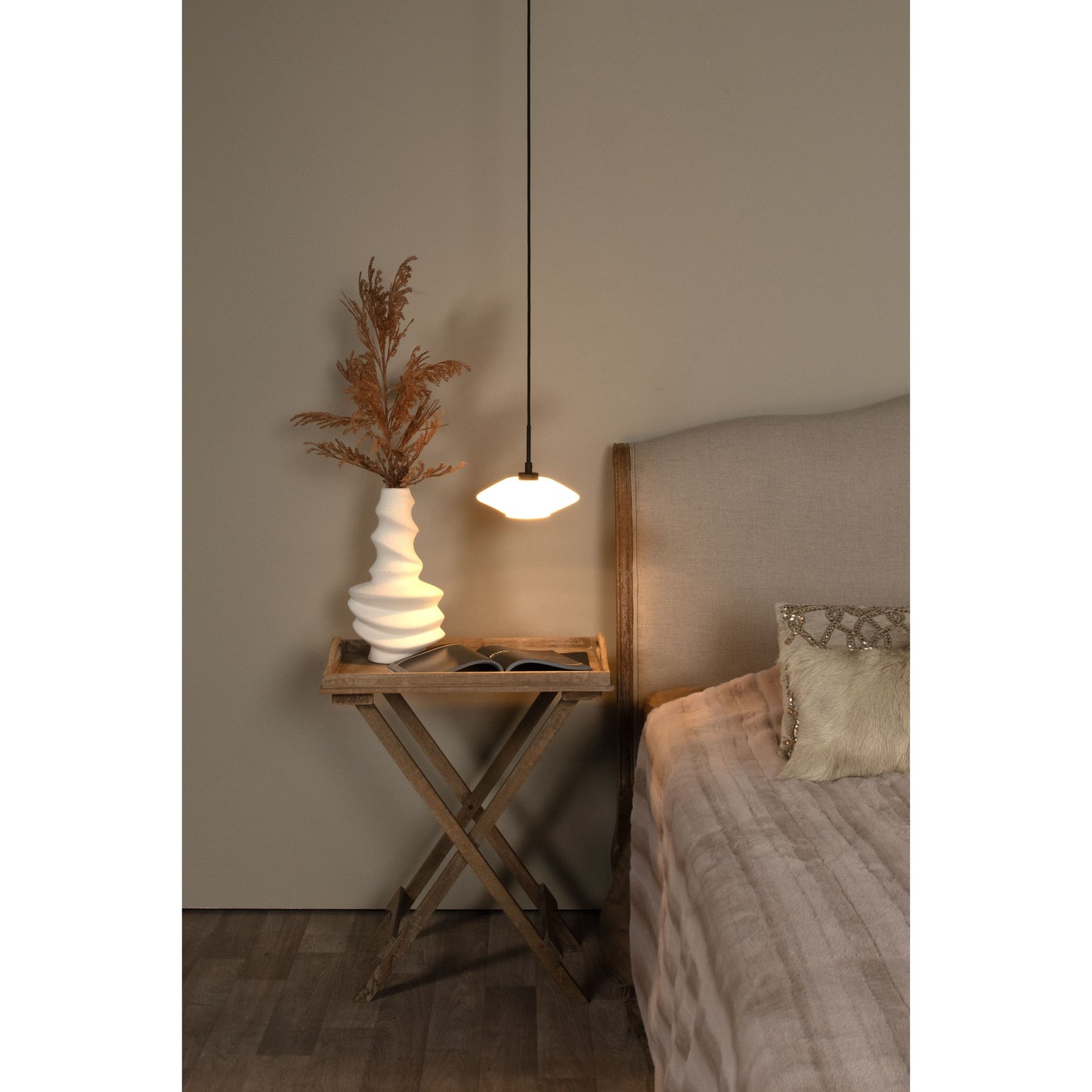 Lucide TREVOR - Pendant light - Ø 20 cm - 1xG9 - Opal