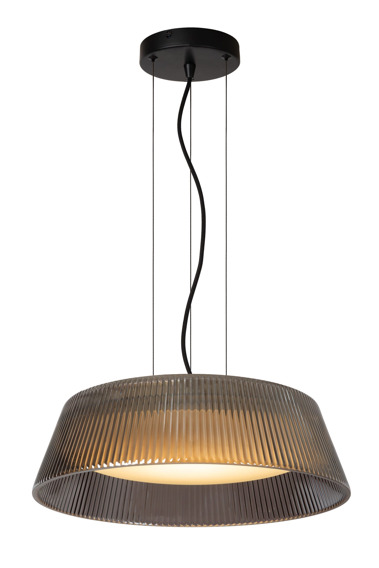 Lucide VIXI - Pendant light - Ø 45 cm - LED - 1x22,6W 2900K - Smoke Grey