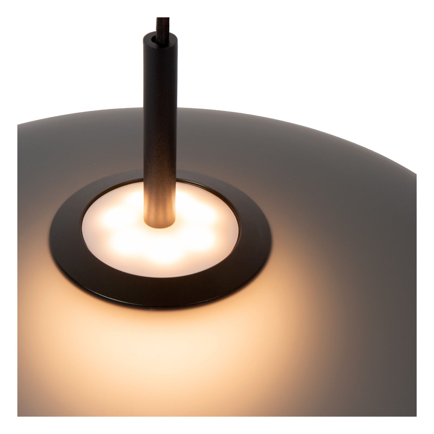 Lucide MENGA - Pendant light - Ø 40 cm - LED Dim. - 1x12W 2700K - Smoke Grey