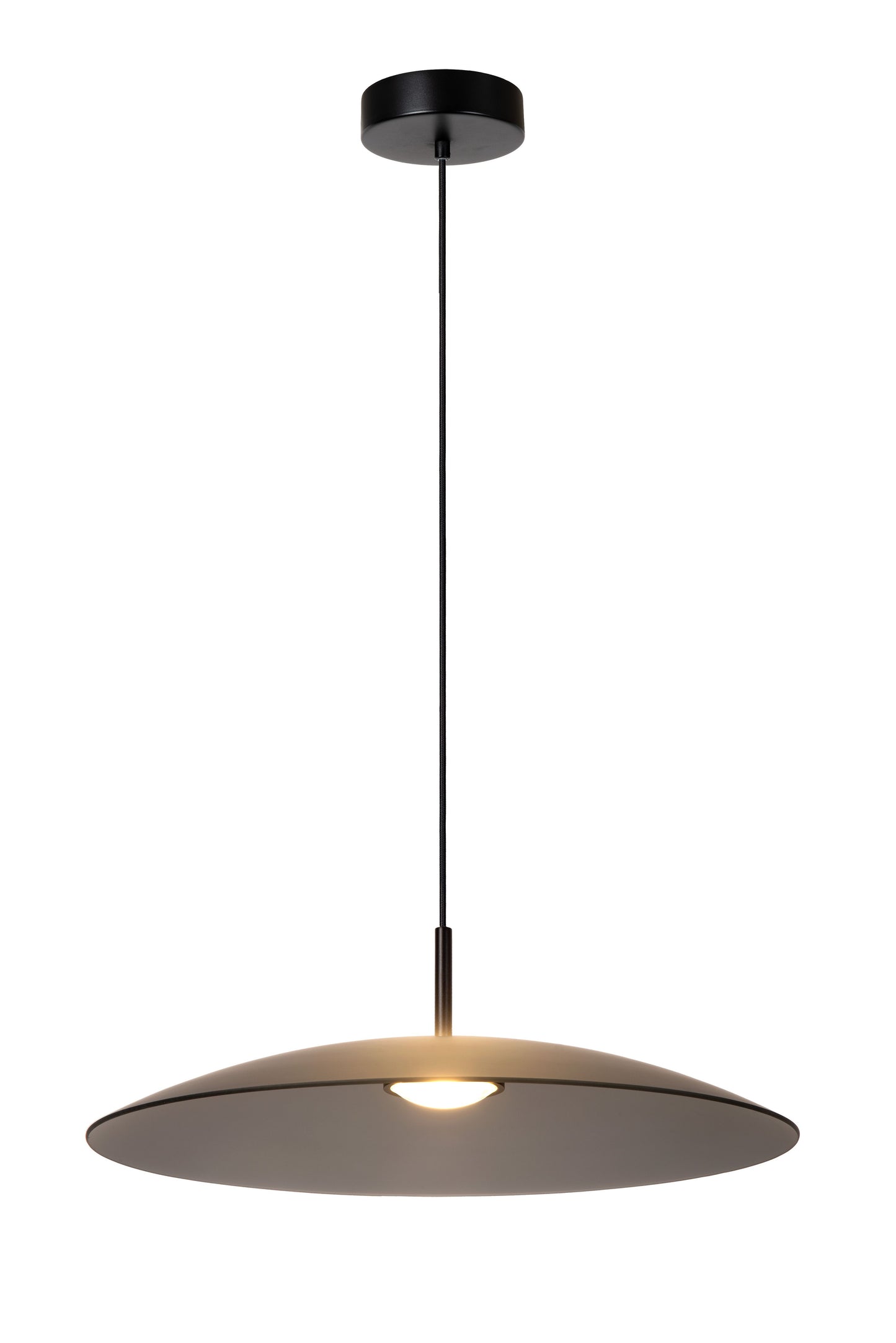 Lucide MENGA - Pendant light - Ø 60 cm - LED Dim. - 1x18,6W 2700K - Smoke Grey