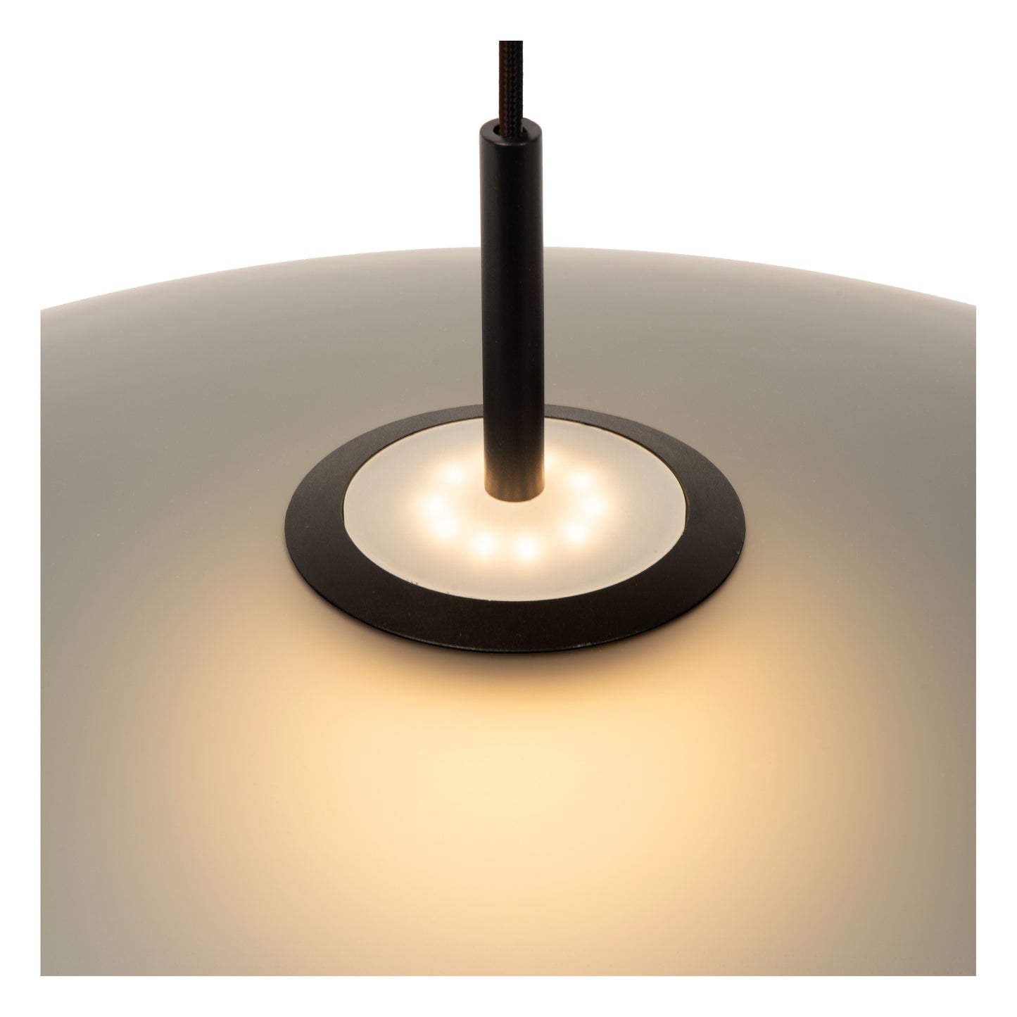 Lucide MENGA - Pendant light - Ø 60 cm - LED Dim. - 1x18,6W 2700K - Smoke Grey