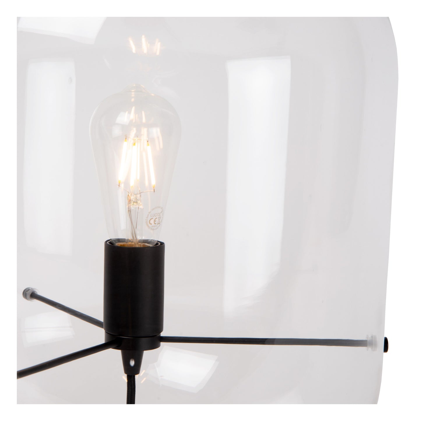 Lucide VITRO - Table lamp - Ø 35 cm - 1xE27 - Transparant