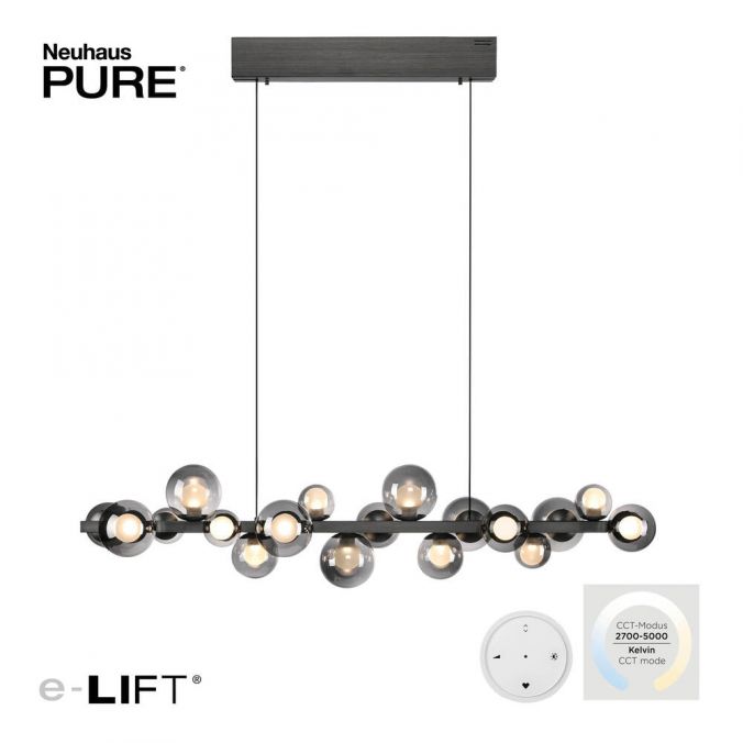 Pure E-Popup - LED Pendant Light - Grey - By Paul Neuhaus - (2557-15)