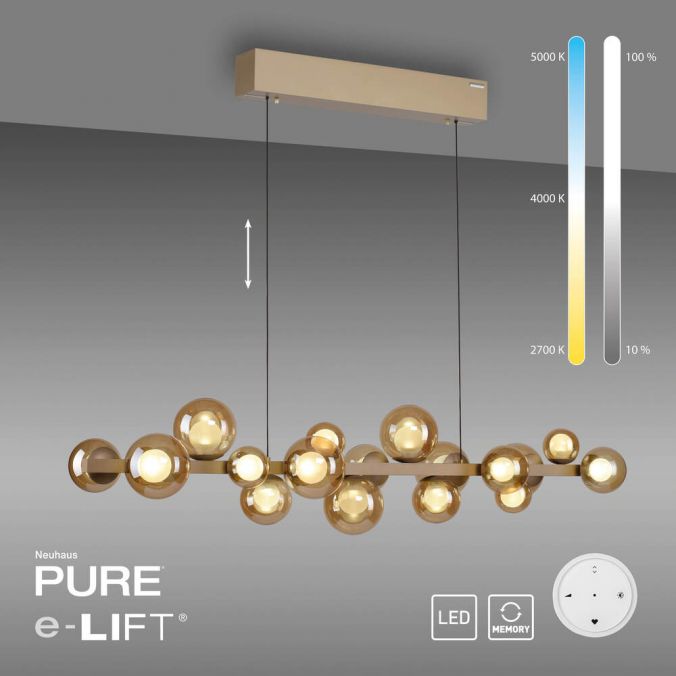 Pure E-Popup - LED Pendant Light - Bronze - By Paul Neuhaus - (2557-97)