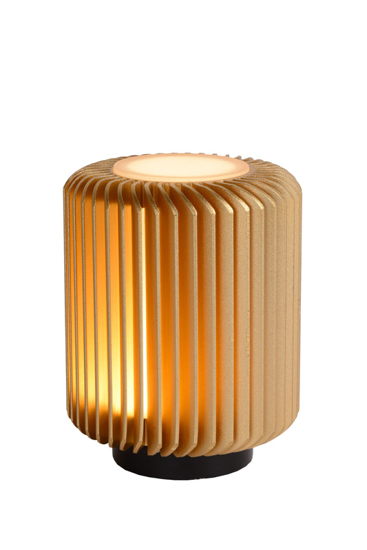 Lucide TURBIN - Table lamp - Ø 10,6 cm - LED - 1x5W 3000K - Matt Gold / Brass