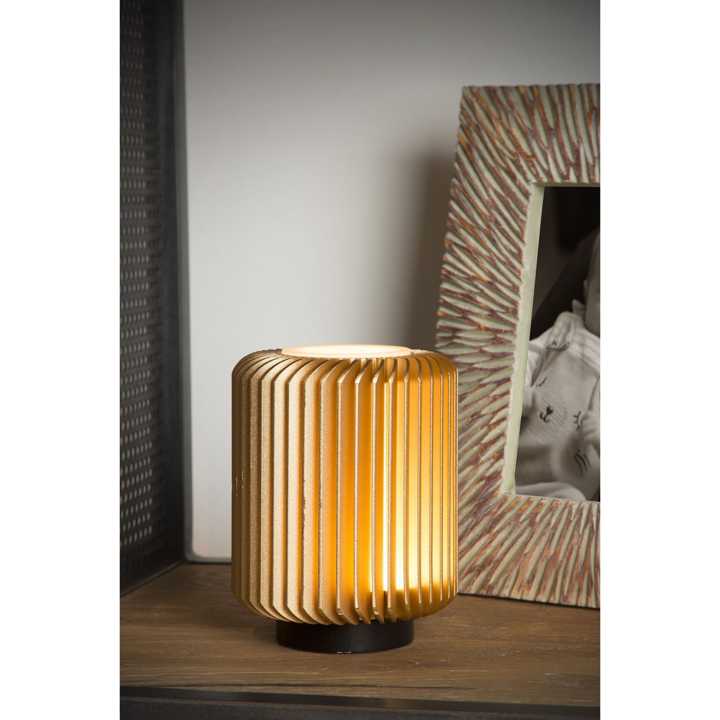 Lucide TURBIN - Table lamp - Ø 10,6 cm - LED - 1x5W 3000K - Matt Gold / Brass