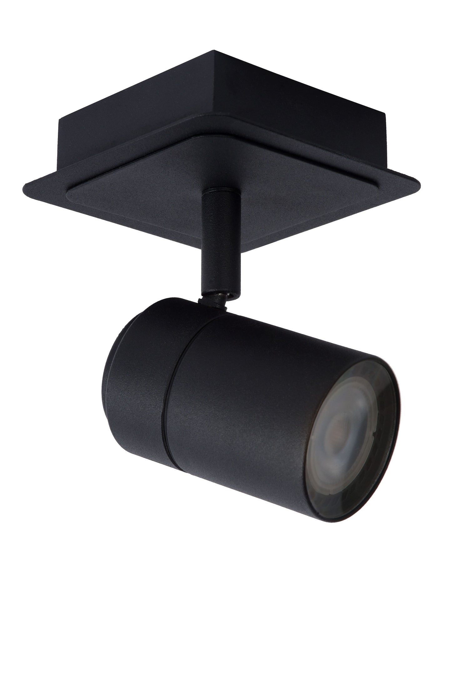 Lucide LENNERT - Ceiling spotlight Bathroom - LED Dim. - GU10 - 1x5W 3000K - IP44 - Black