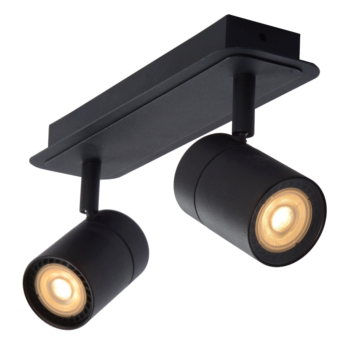 Lucide LENNERT - Ceiling spotlight Bathroom - LED Dim. - GU10 - 2x5W 3000K - IP44 - Black