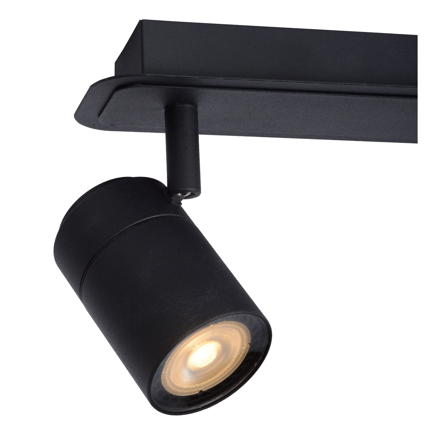 Lucide LENNERT - Ceiling spotlight Bathroom - LED Dim. - GU10 - 3x5W 3000K - IP44 - Black