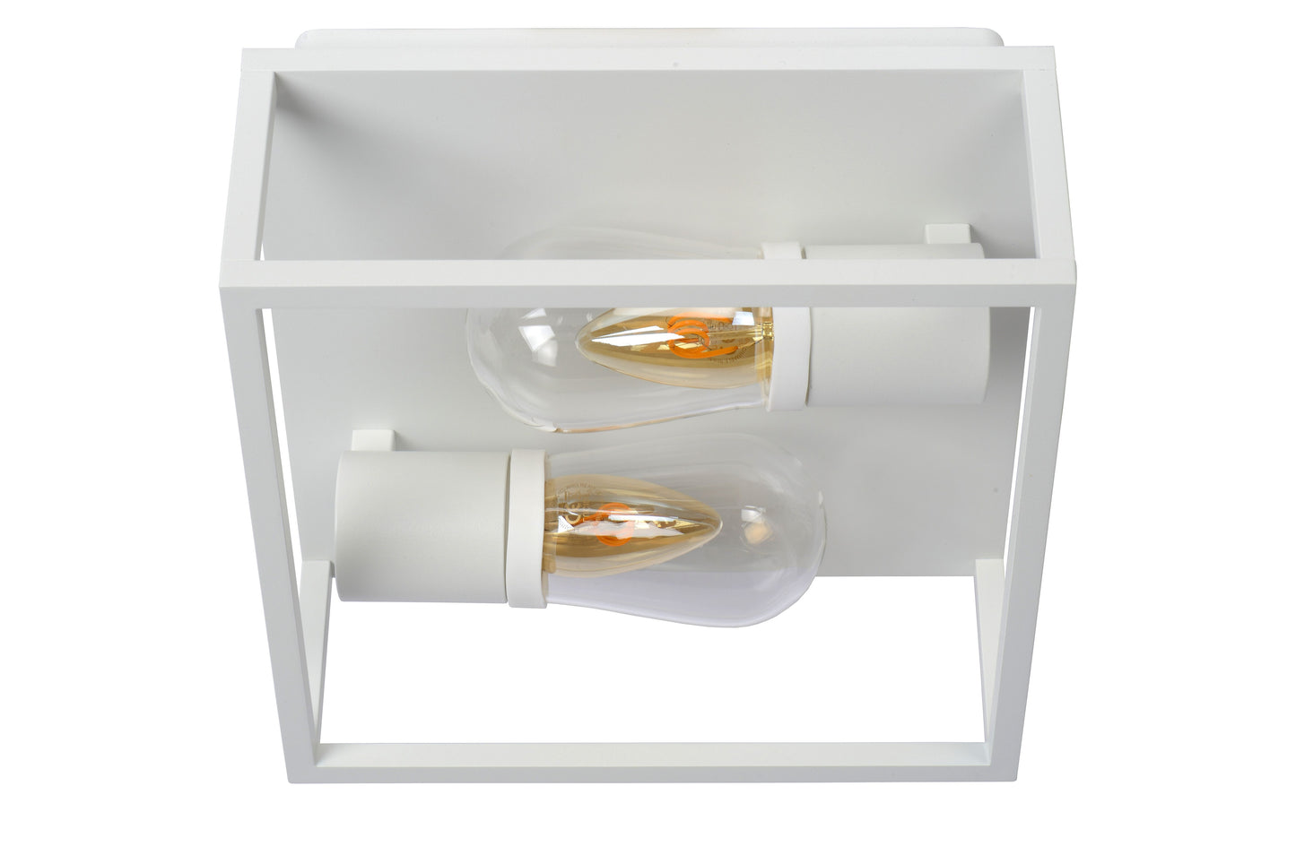 Lucide CARLYN - Flush ceiling light Bathroom - 2xE14 - IP54 - White