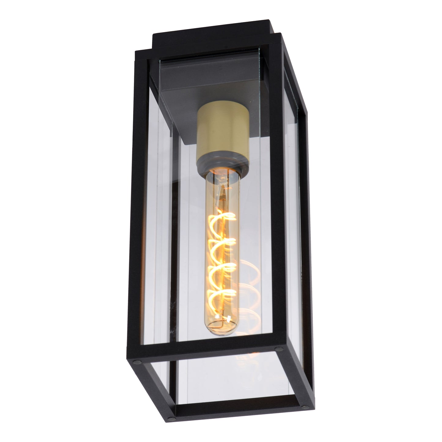 Lucide LAURENS - Flush ceiling light Indoor/Outdoor - 1xE27 - IP54 - Black