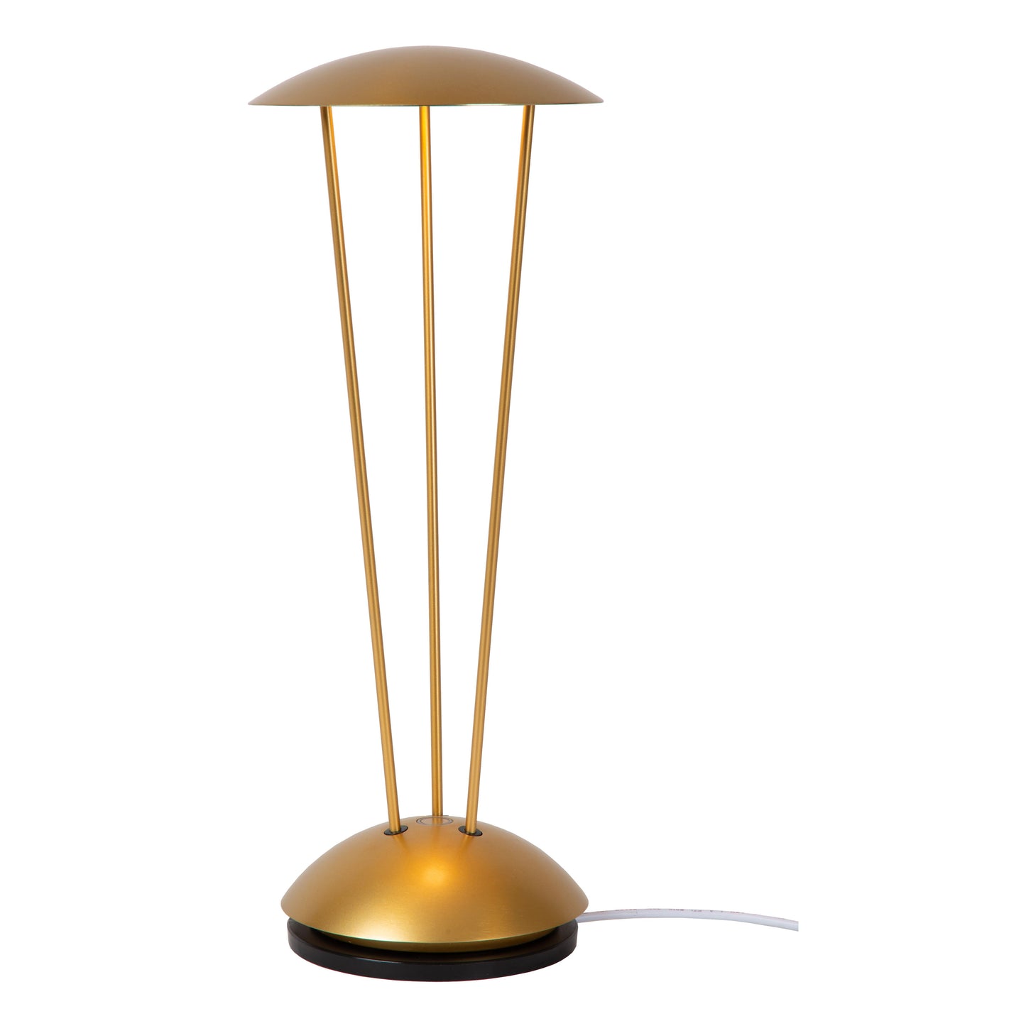 Lucide RENEE - Rechargeable Table lamp Indoor/Outdoor - Battery pack/batteries - Ø 12,3 cm - LED Dim. - 1x2,2W 2700K/3000K - IP54 - With wireless charging pad - Matt Gold / Brass