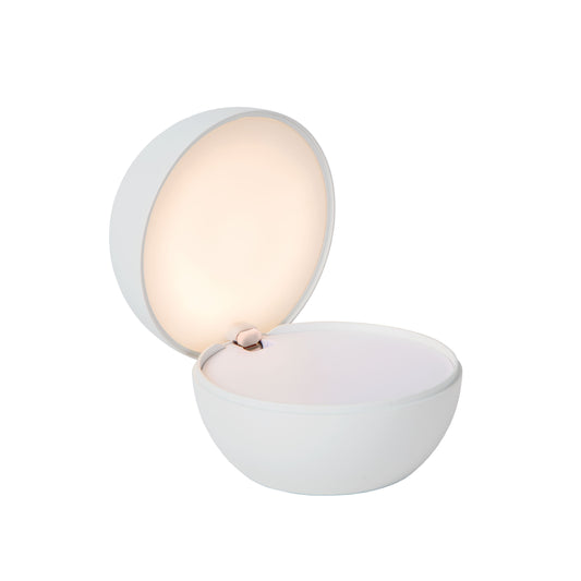 Lucide CLIPPER - Rechargeable Table lamp - Battery pack/batteries - Ø 12 cm - LED - 1x2,2W 2700K - White