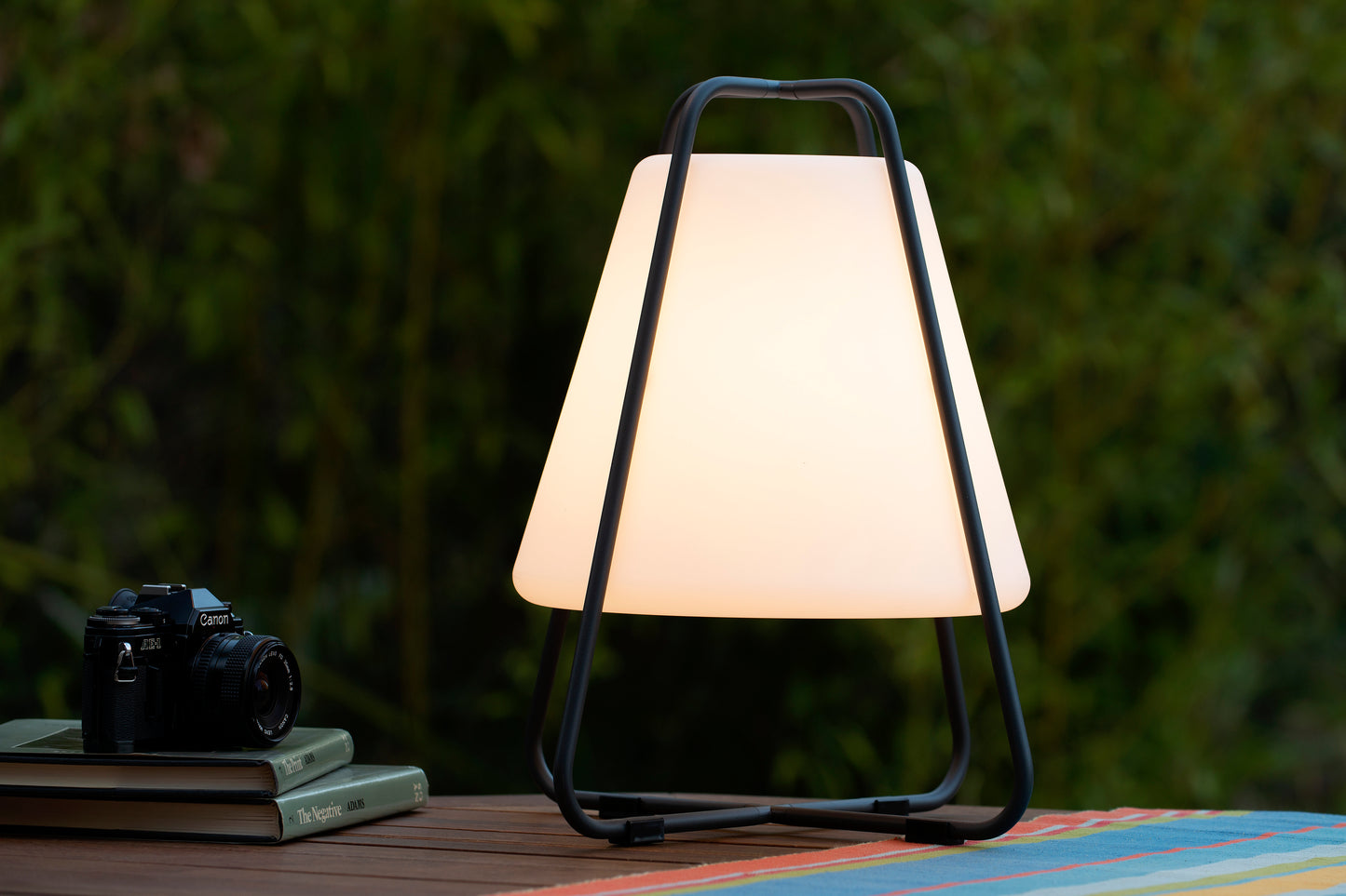 Lucide PYRAMID - Rechargeable Table lamp Indoor/Outdoor - Battery pack/batteries - LED Dim. - 1x2W 2700K - IP54 - Anthracite