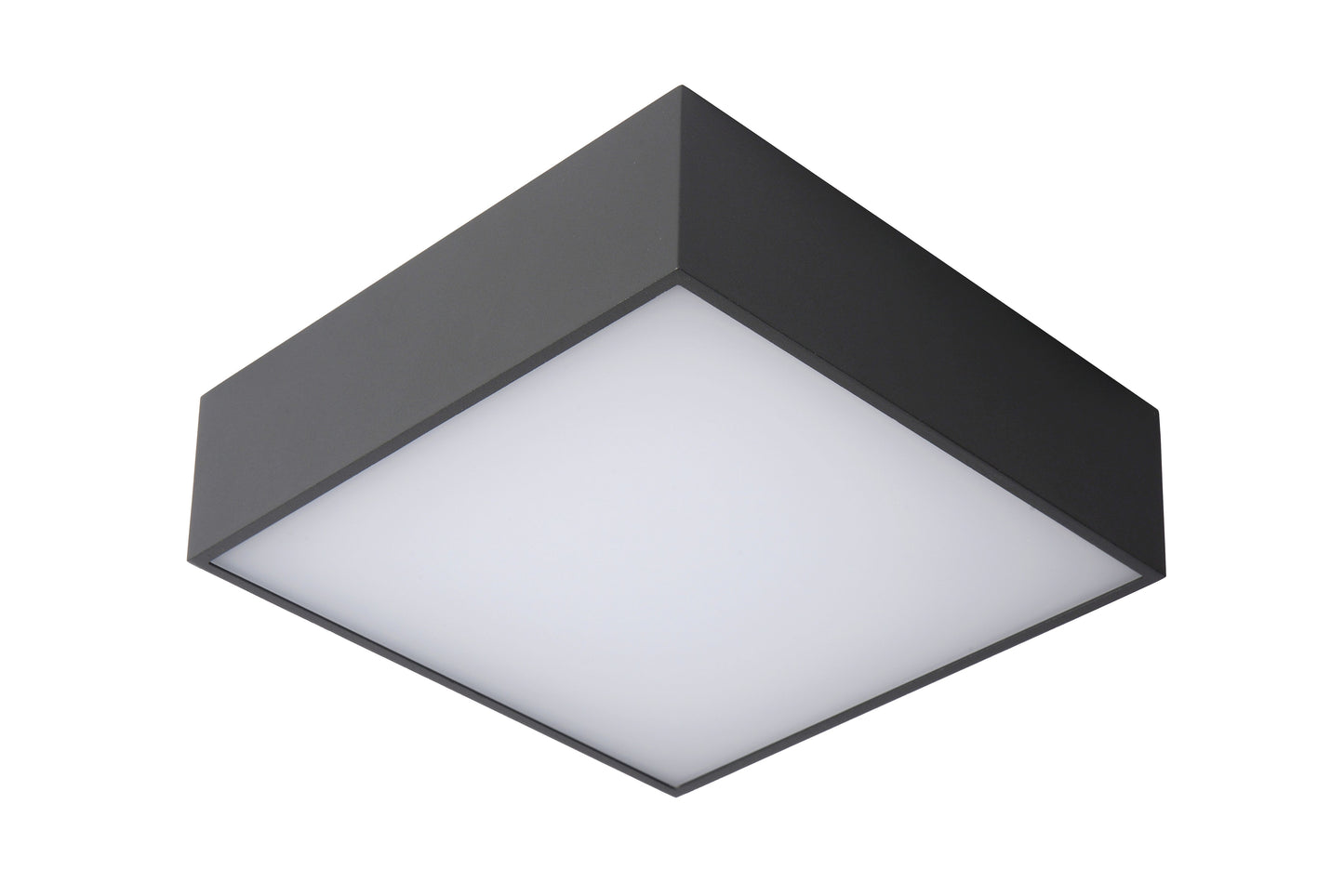 Lucide ROXANE - Flush ceiling light Bathroom - LED - 1x12W 2700K - IP54 - Anthracite