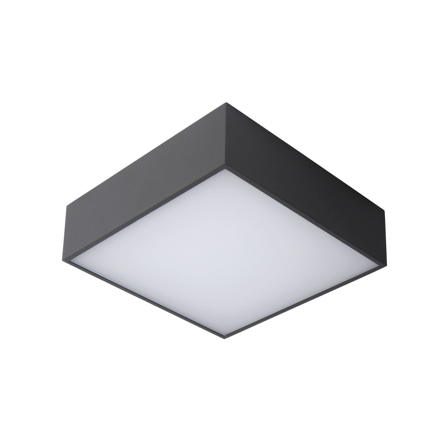 Lucide ROXANE - Flush ceiling light Bathroom - LED - 1x12W 2700K - IP54 - Anthracite