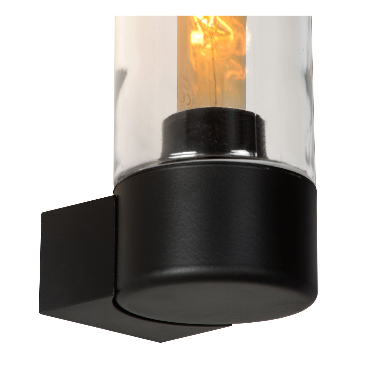 Lucide MICHA - Wall light Indoor/Outdoor - 1xE27 - IP44 - Black