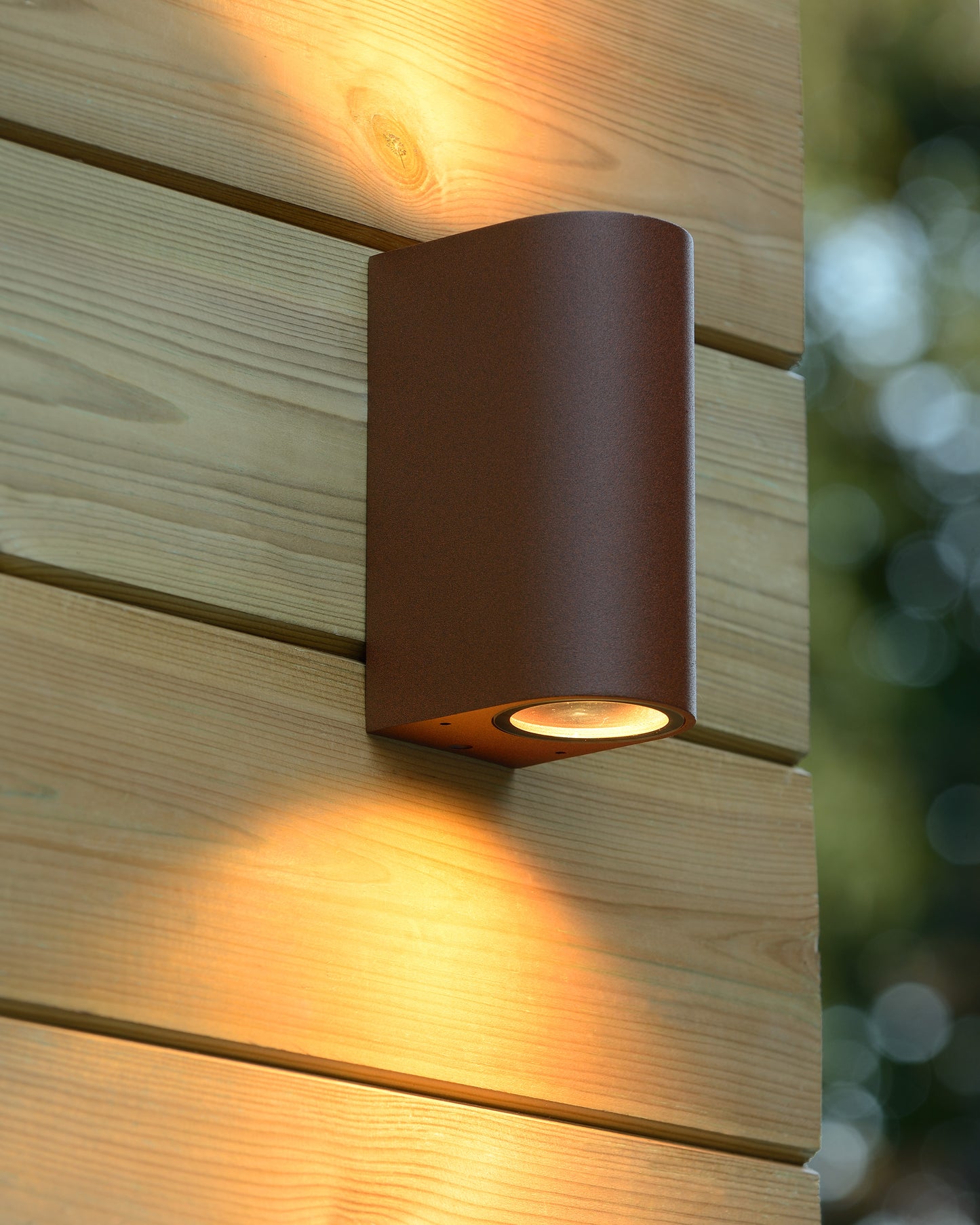 Lucide BOOGY - Wall spotlight / Wall light Indoor/Outdoor - 2xGU10 - IP44 - Rust Brown