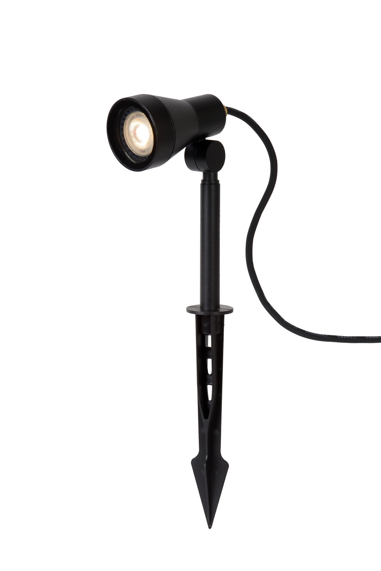 Lucide SPIKE - Garden spotlight - LED Dim. - GU10 - 1x5W 3000K - IP54 - Black