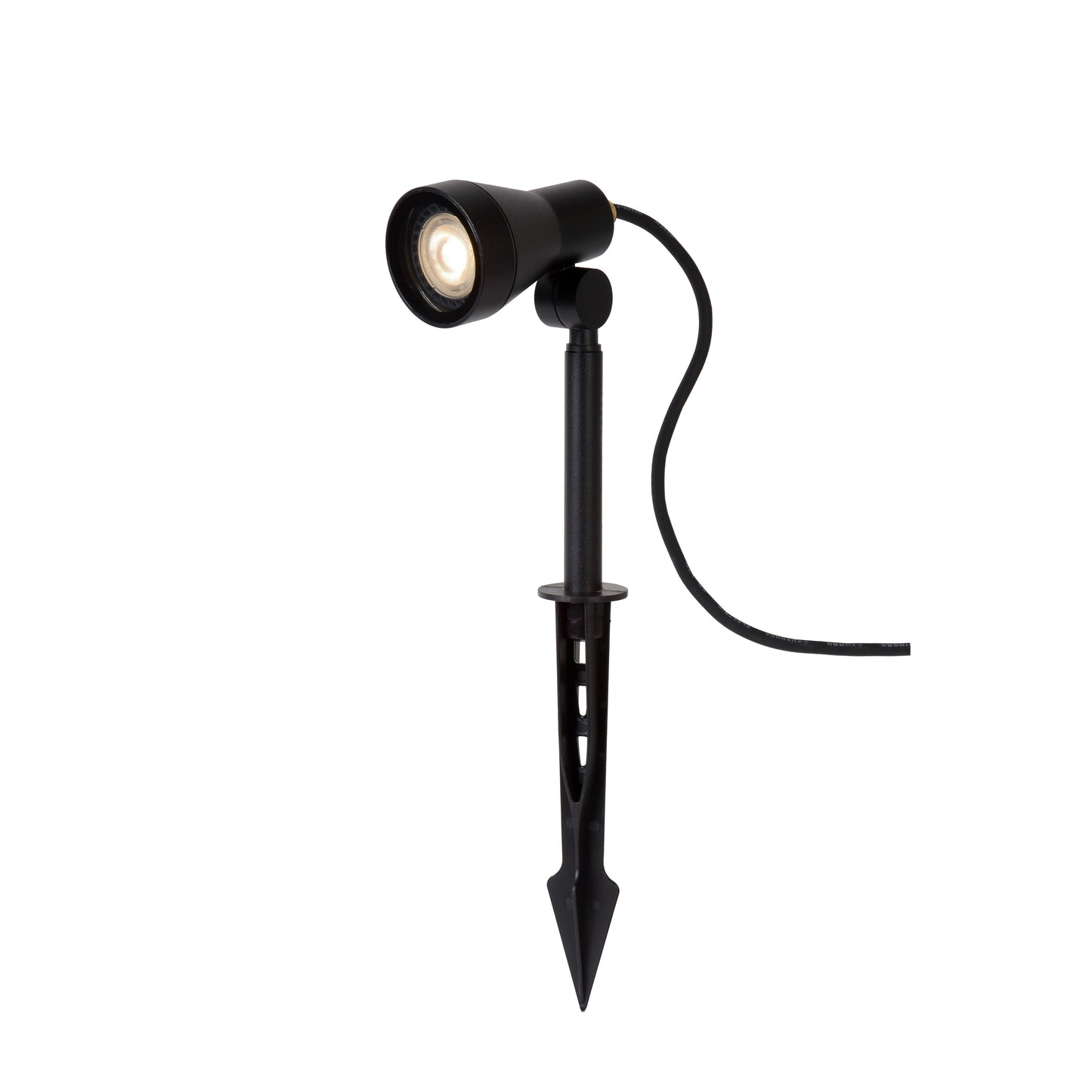 Lucide SPIKE - Garden spotlight - LED Dim. - GU10 - 1x5W 3000K - IP54 - Black