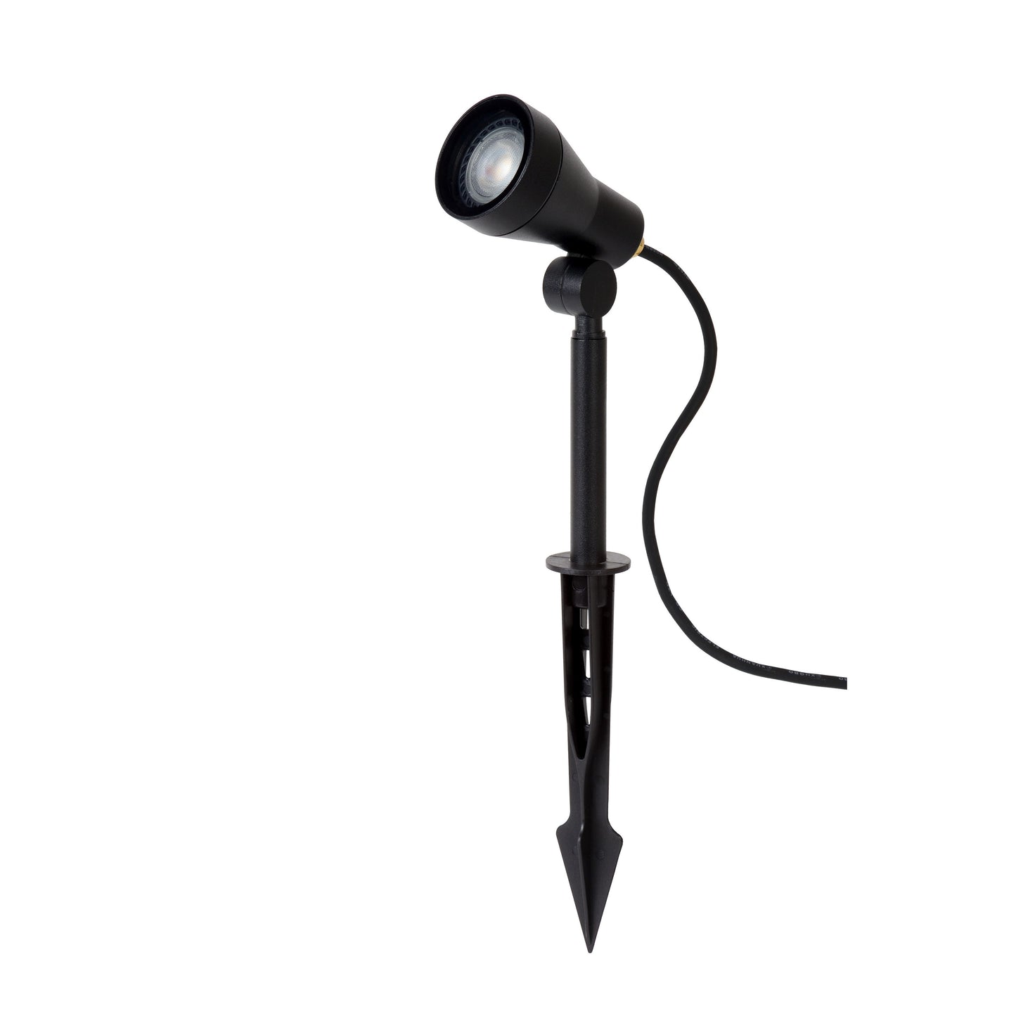 Lucide SPIKE - Garden spotlight - LED Dim. - GU10 - 1x5W 3000K - IP54 - Black