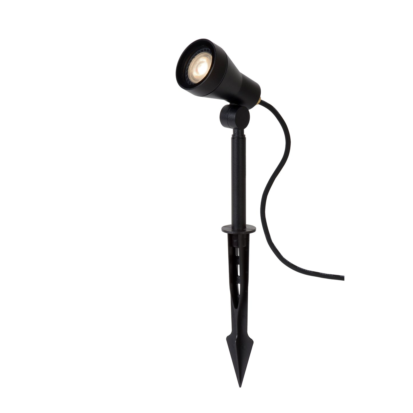 Lucide SPIKE - Garden spotlight - LED Dim. - GU10 - 1x5W 3000K - IP54 - Black