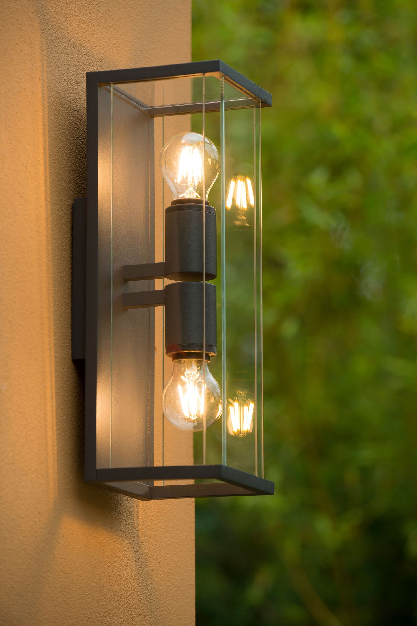 Lucide CLAIRE - Wall light Indoor/Outdoor - 2xE27 - IP54 - Anthracite