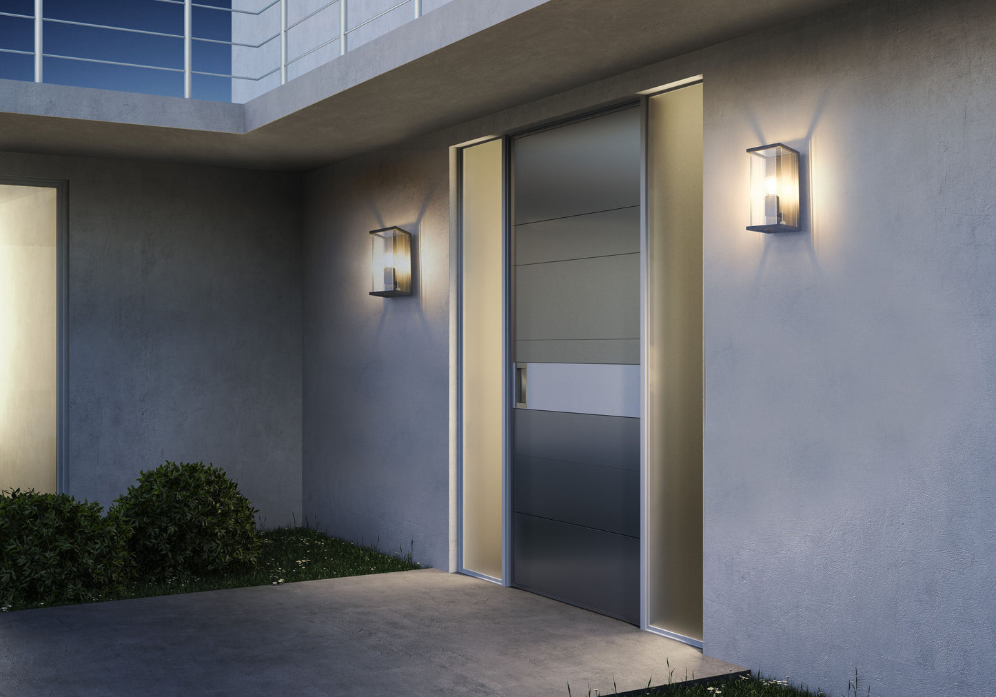 Lucide CLAIRE - Wall light Indoor/Outdoor - 1xE27 - IP54 - Motion & Day/Night Sensor - Anthracite