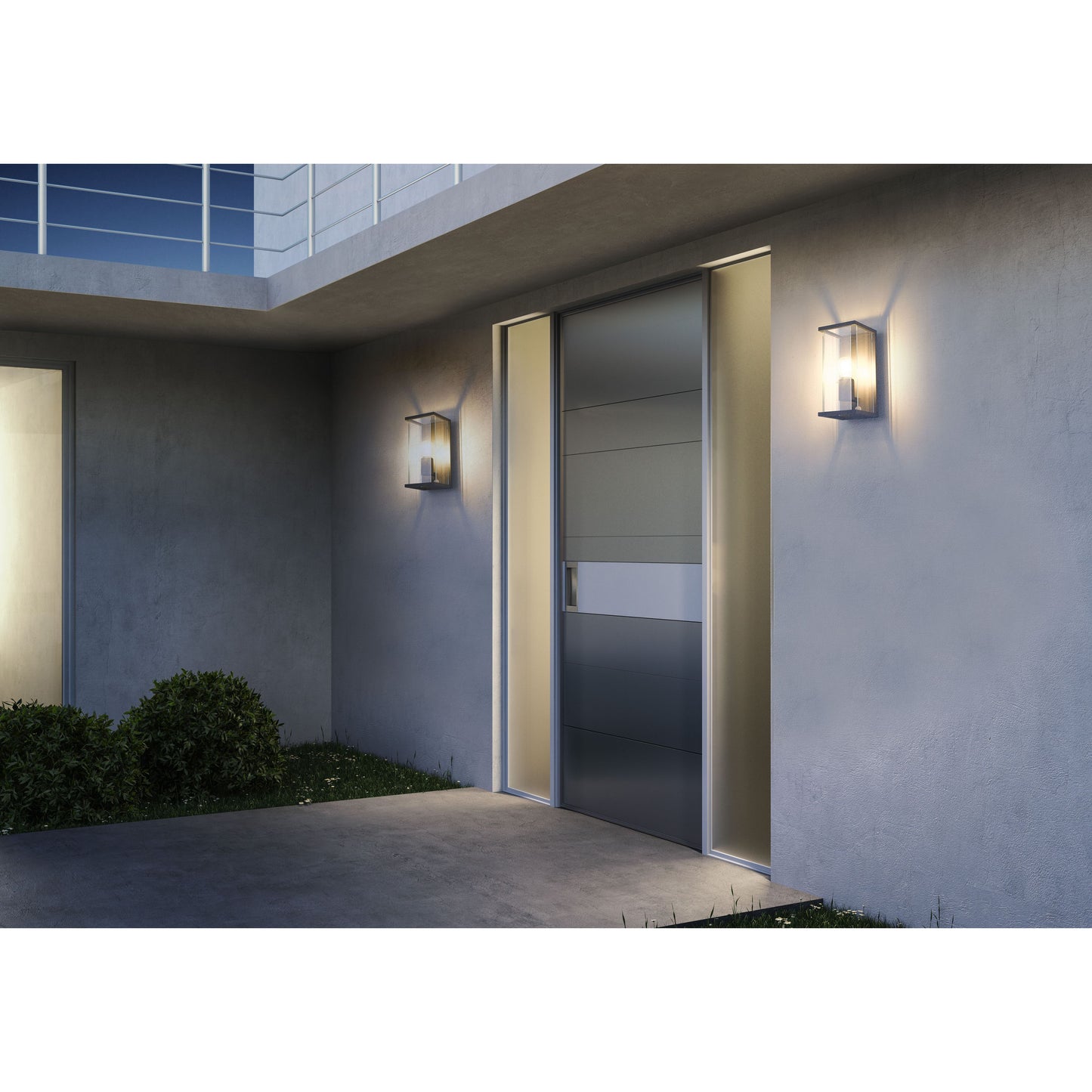 Lucide CLAIRE - Wall light Indoor/Outdoor - 1xE27 - IP54 - Motion & Day/Night Sensor - Anthracite