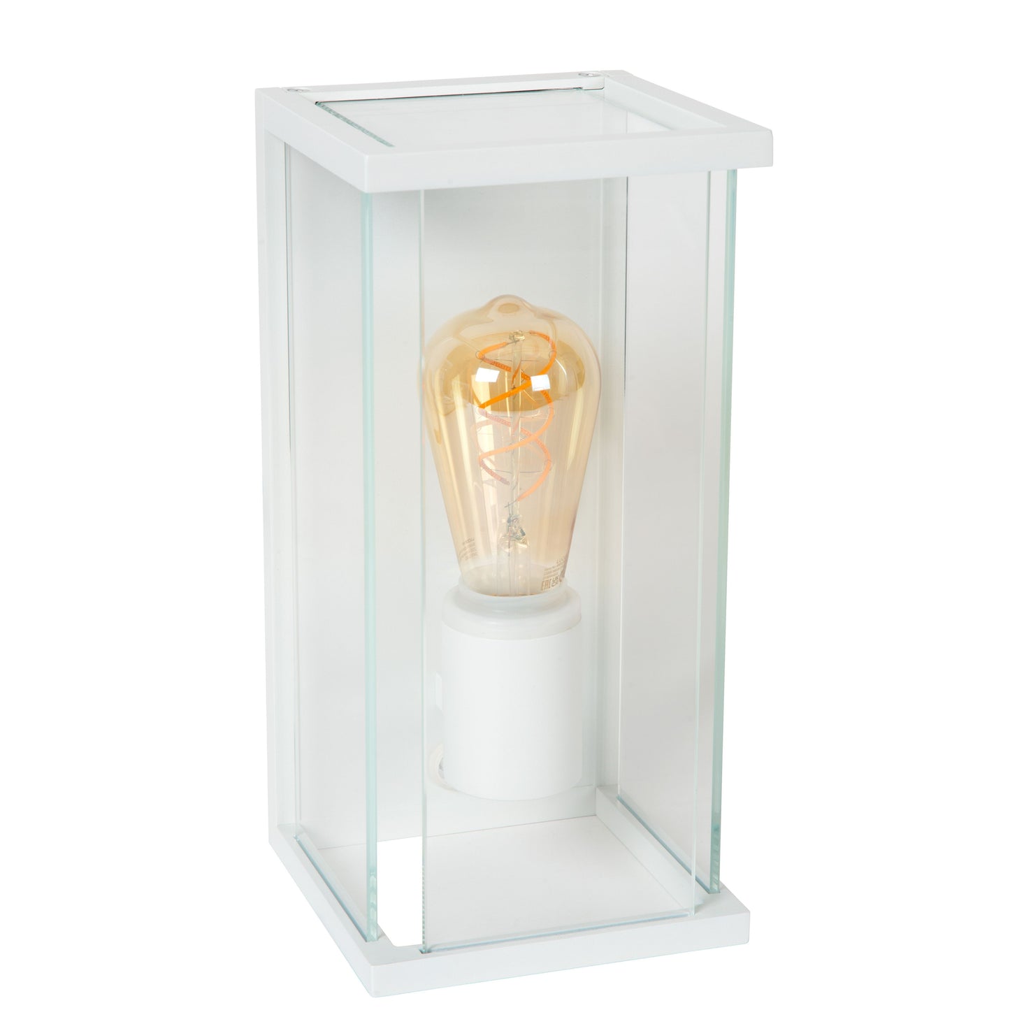 Lucide CLAIRE - Wall light Indoor/Outdoor - 1xE27 - IP54 - Motion & Day/Night Sensor - White