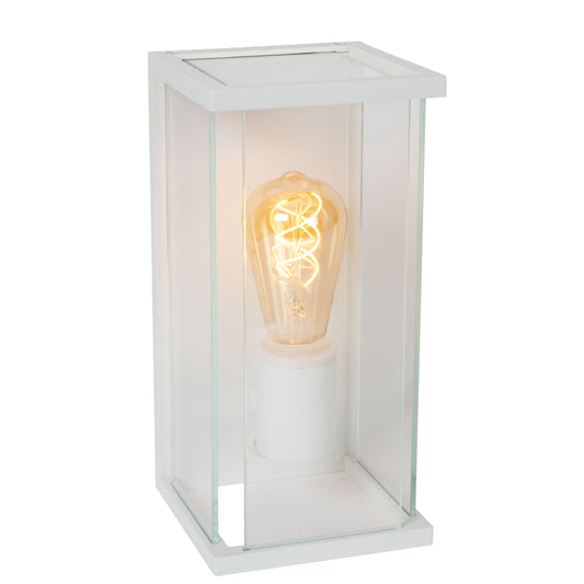 Lucide CLAIRE - Wall light Indoor/Outdoor - 1xE27 - IP54 - Motion & Day/Night Sensor - White