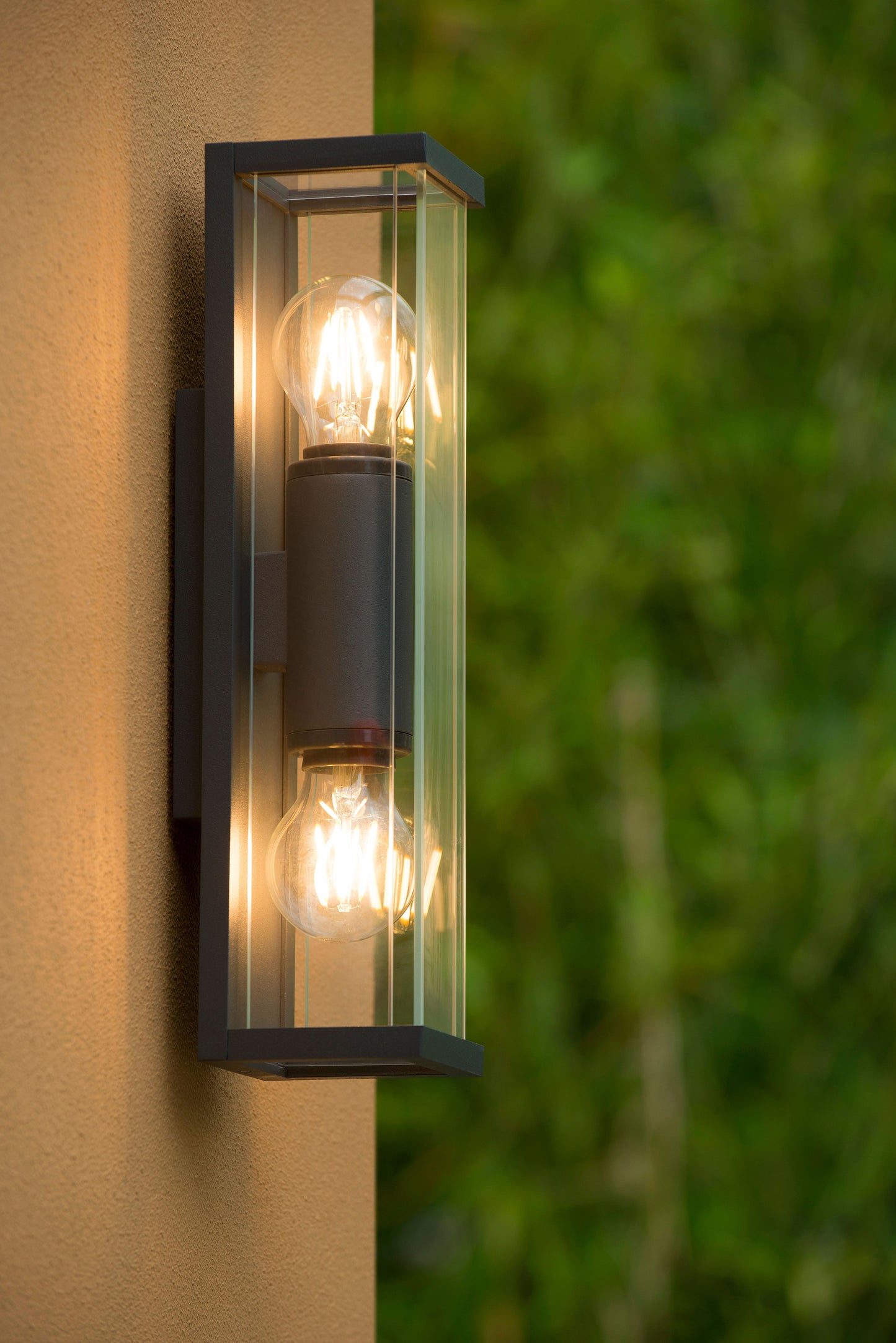 Lucide CLAIRE - Wall light Indoor/Outdoor - 2x E27 - IP54 - Anthracite