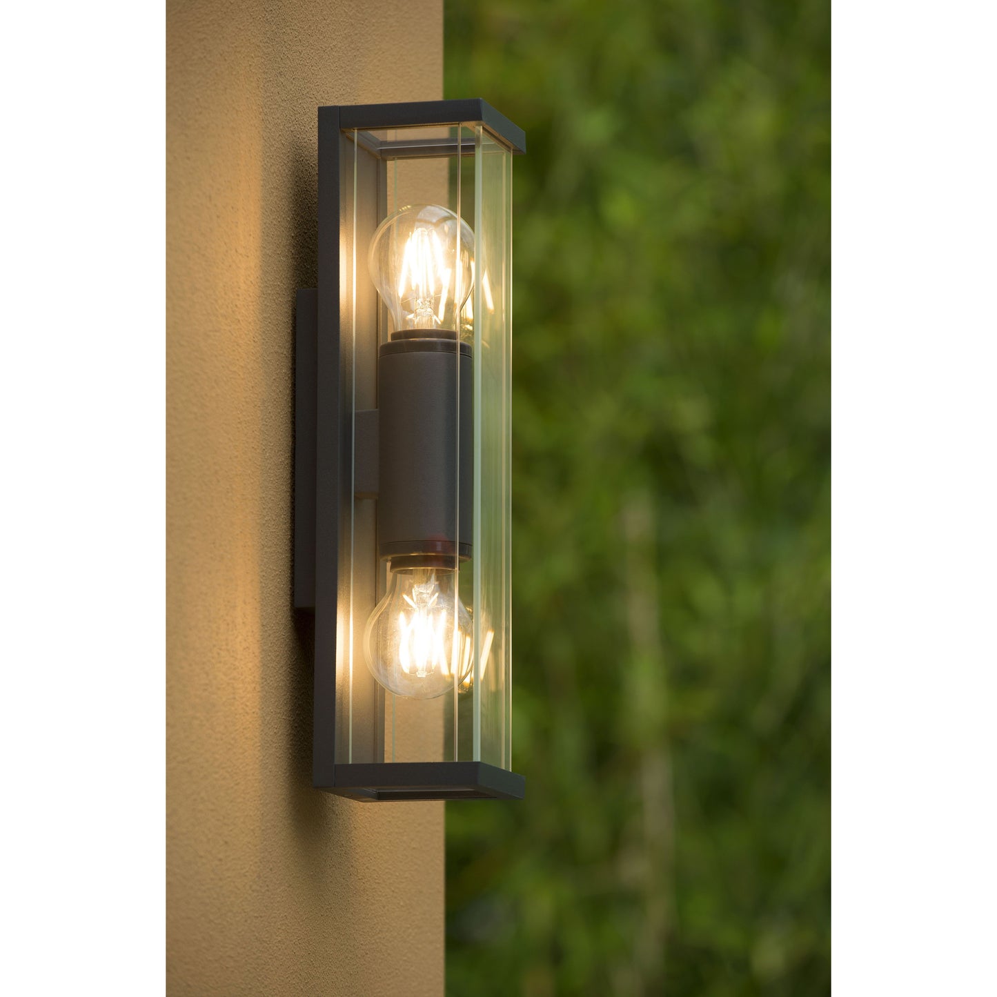 Lucide CLAIRE - Wall light Indoor/Outdoor - 2x E27 - IP54 - Anthracite