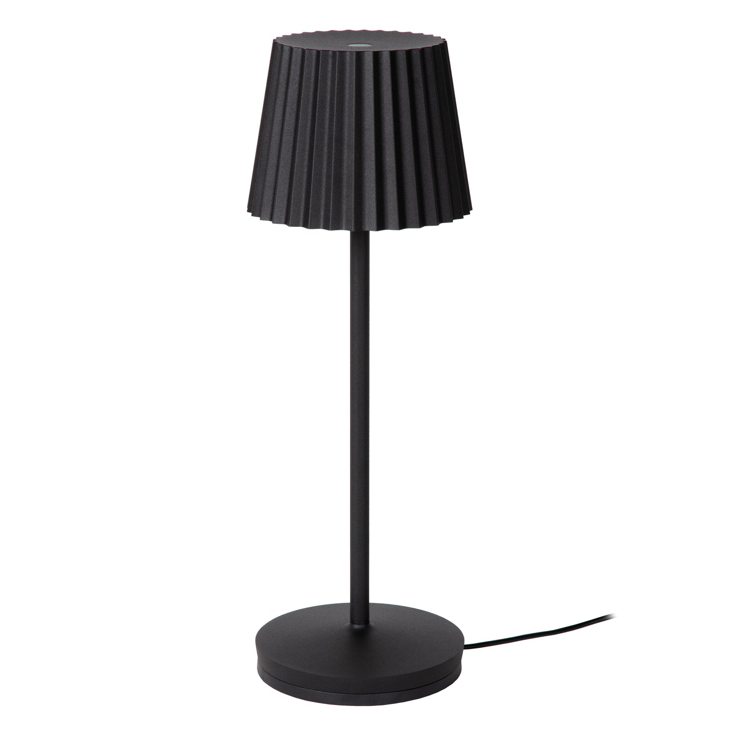 Lucide JUSTINE - Rechargeable Table lamp Indoor/Outdoor - Battery pack/batteries - LED Dim. - 1x2W 2700K - IP54 - With wireless charging pad - Black